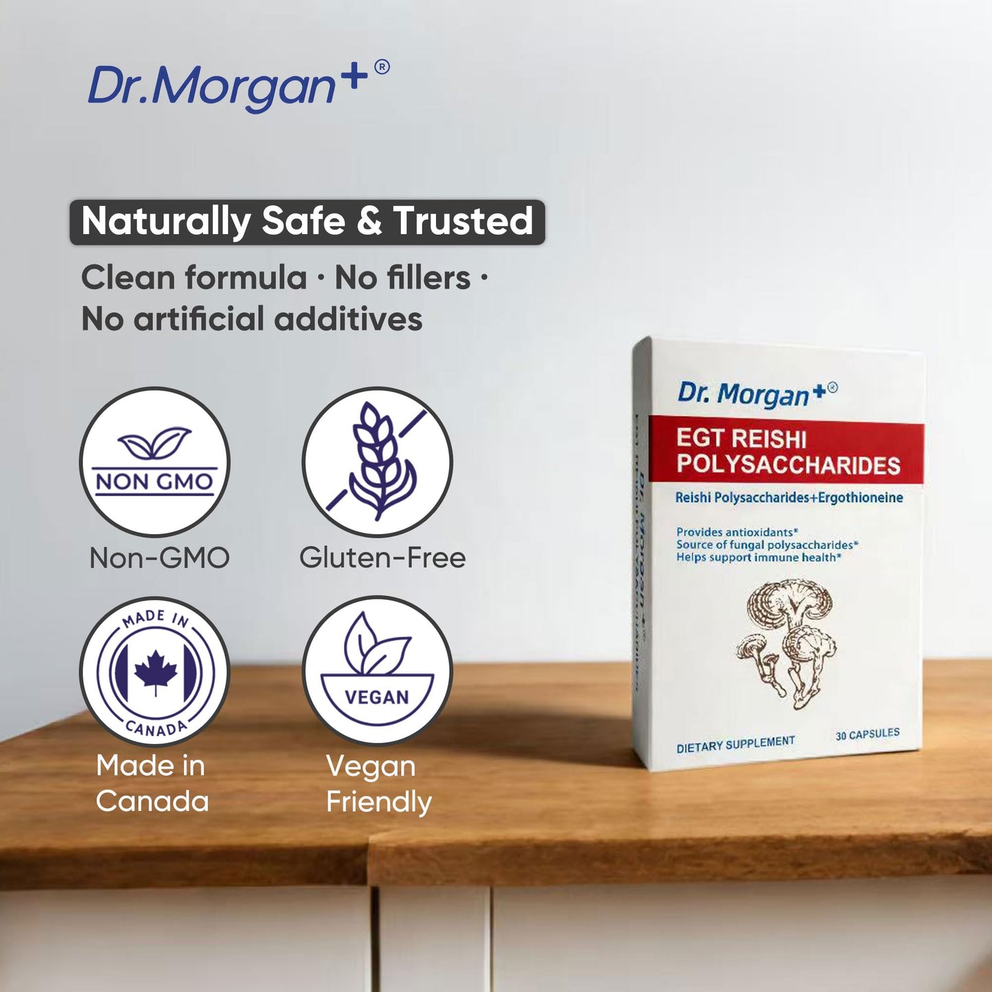 DR.MORGAN Ergothioneine & Reishi Polysaccharides Capsule 0.25