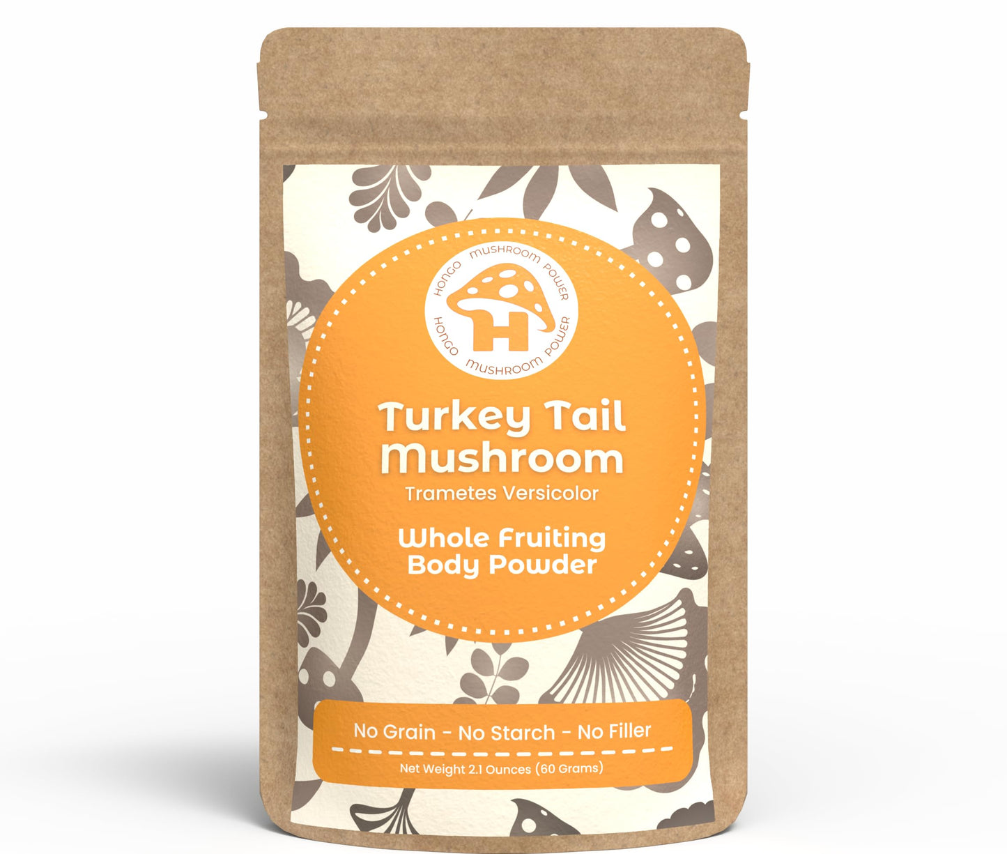 Hongo Tea Hongo Mushroom Power Turkey Tail Mushroom Powder, 2.12 oz
