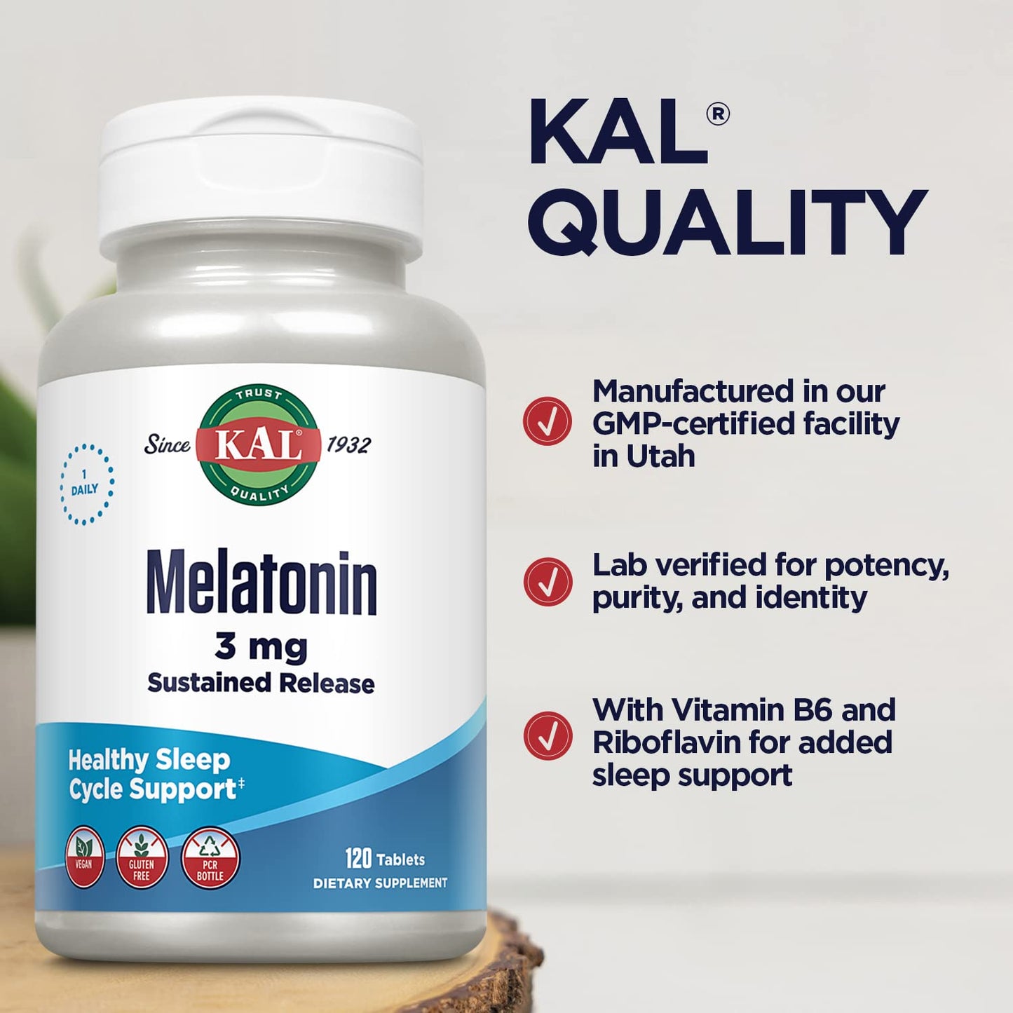 KAL Melatonin 3mg Tablet, 120 Count