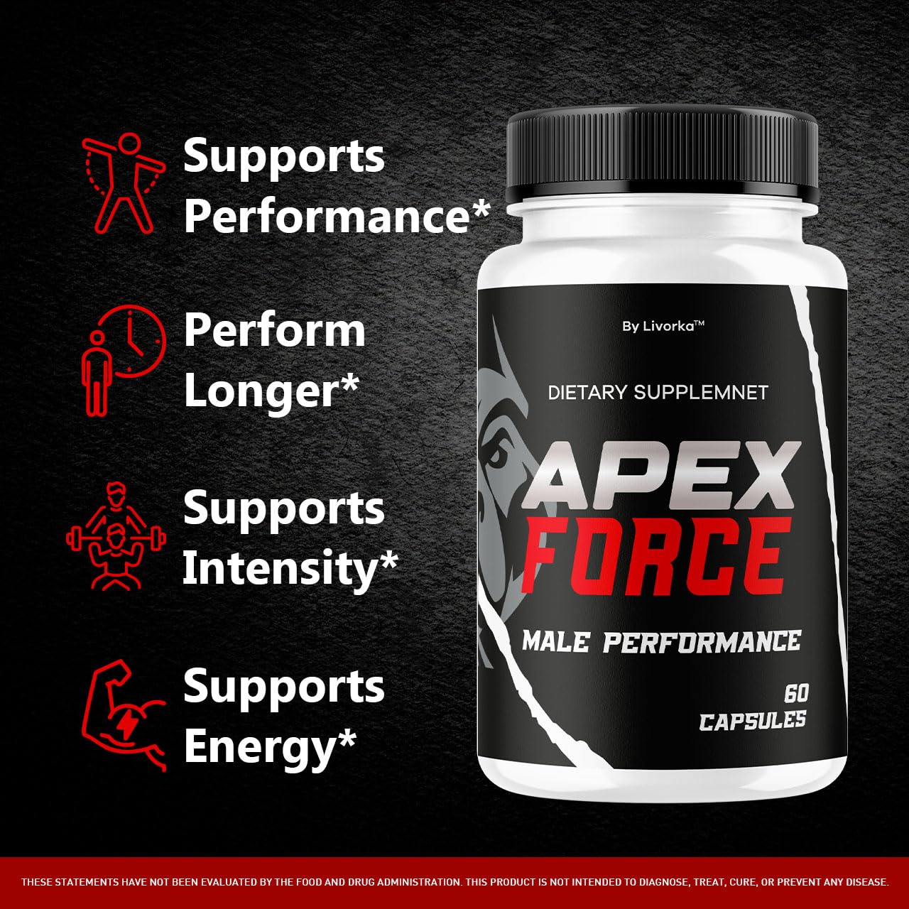 LIVORKA Apex Force Daily Capsules, 300 Capsules