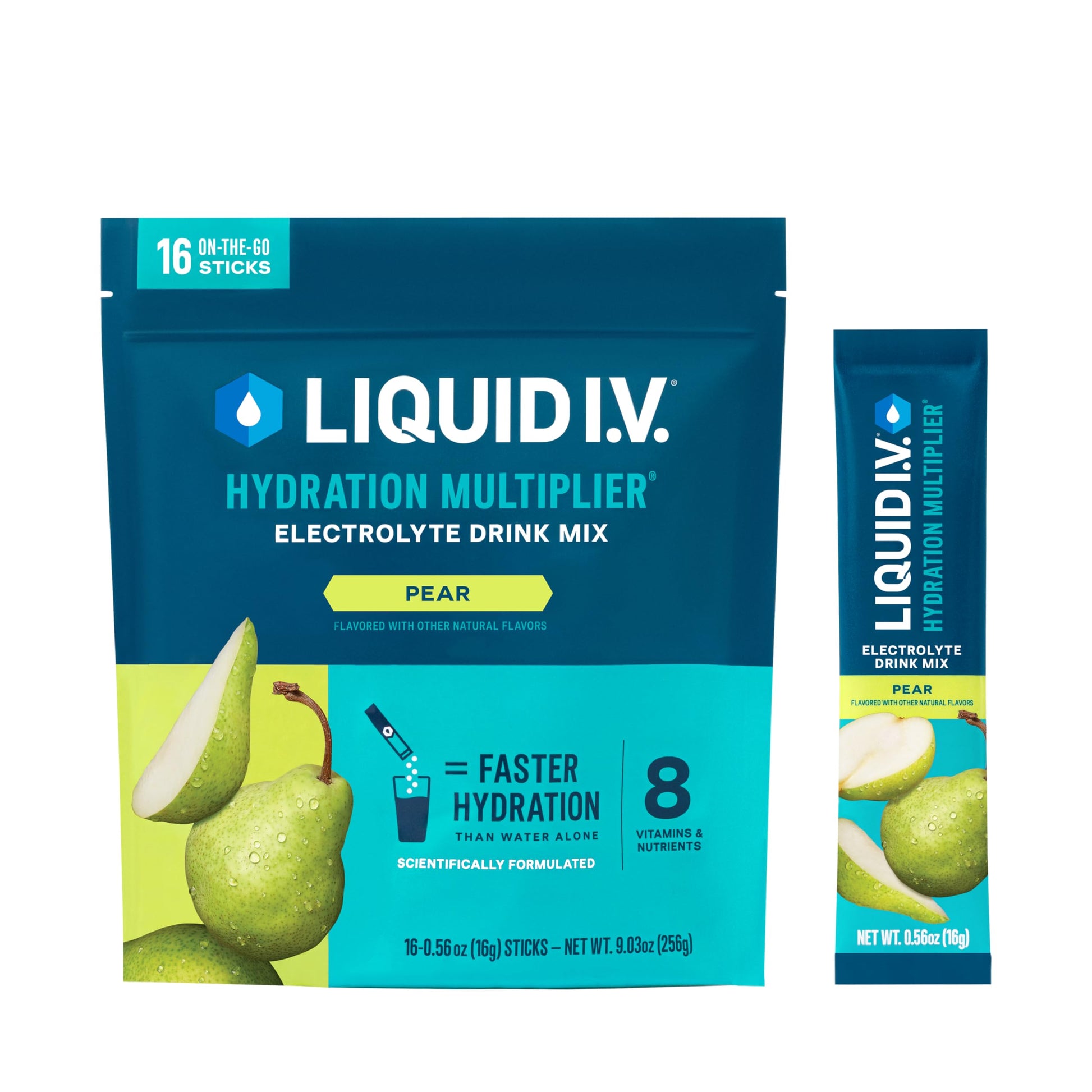 Liquid I.V. Hydration Electrolytes Powder, Pear, 16 Count