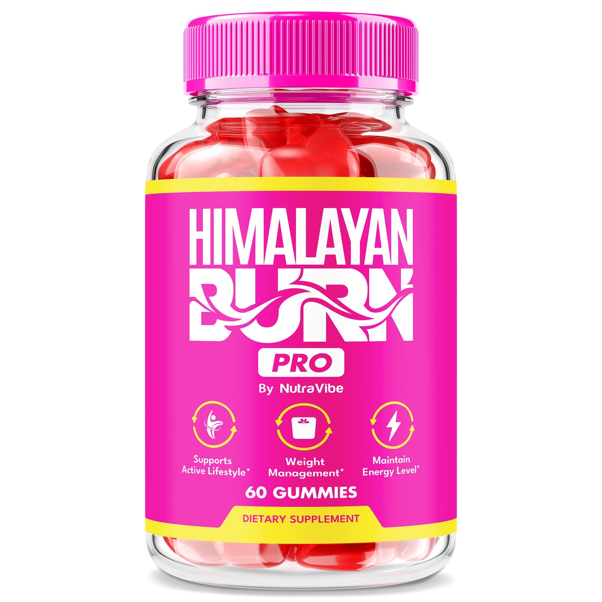 NutraVibe Himalayan Burn Pro Gummies – Natural Pink Salt Formula, 60 Gummies
