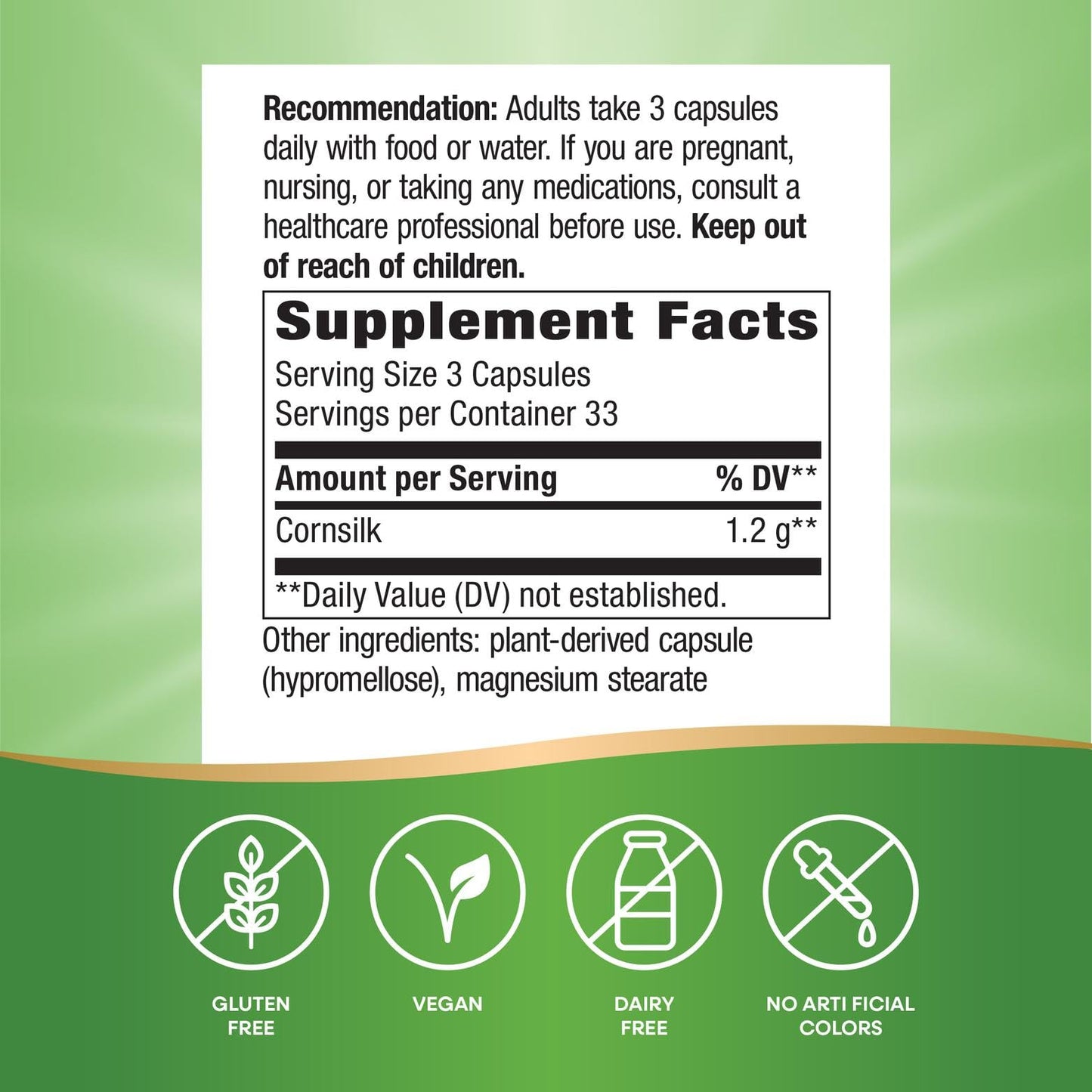 Nature's Way Corn Silk Capsule, 100 Count