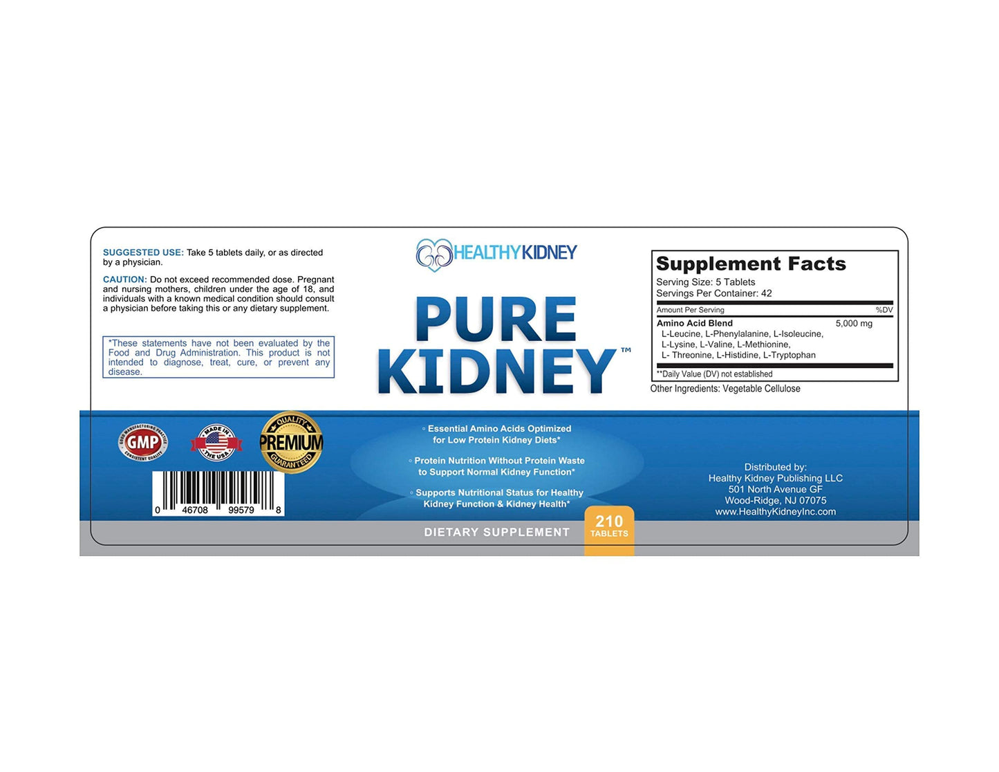 Kidney Restore Pure Kidney Health Supplement Capsules, 120 Capsules