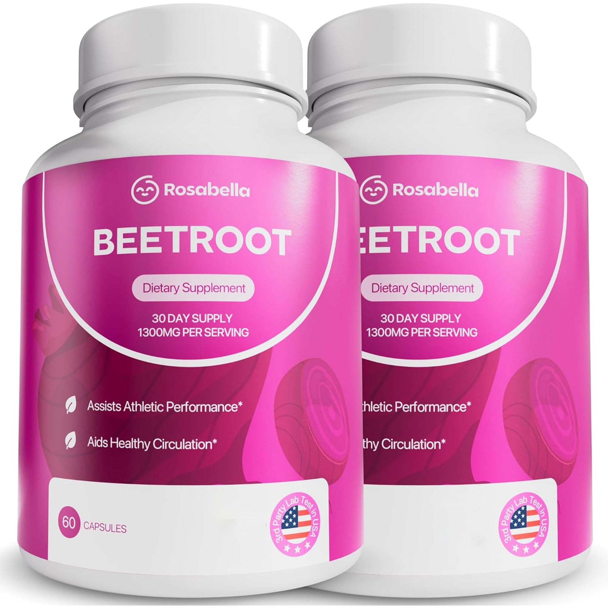Rosabella Organic Beet Root Capsules, 120 Capsules