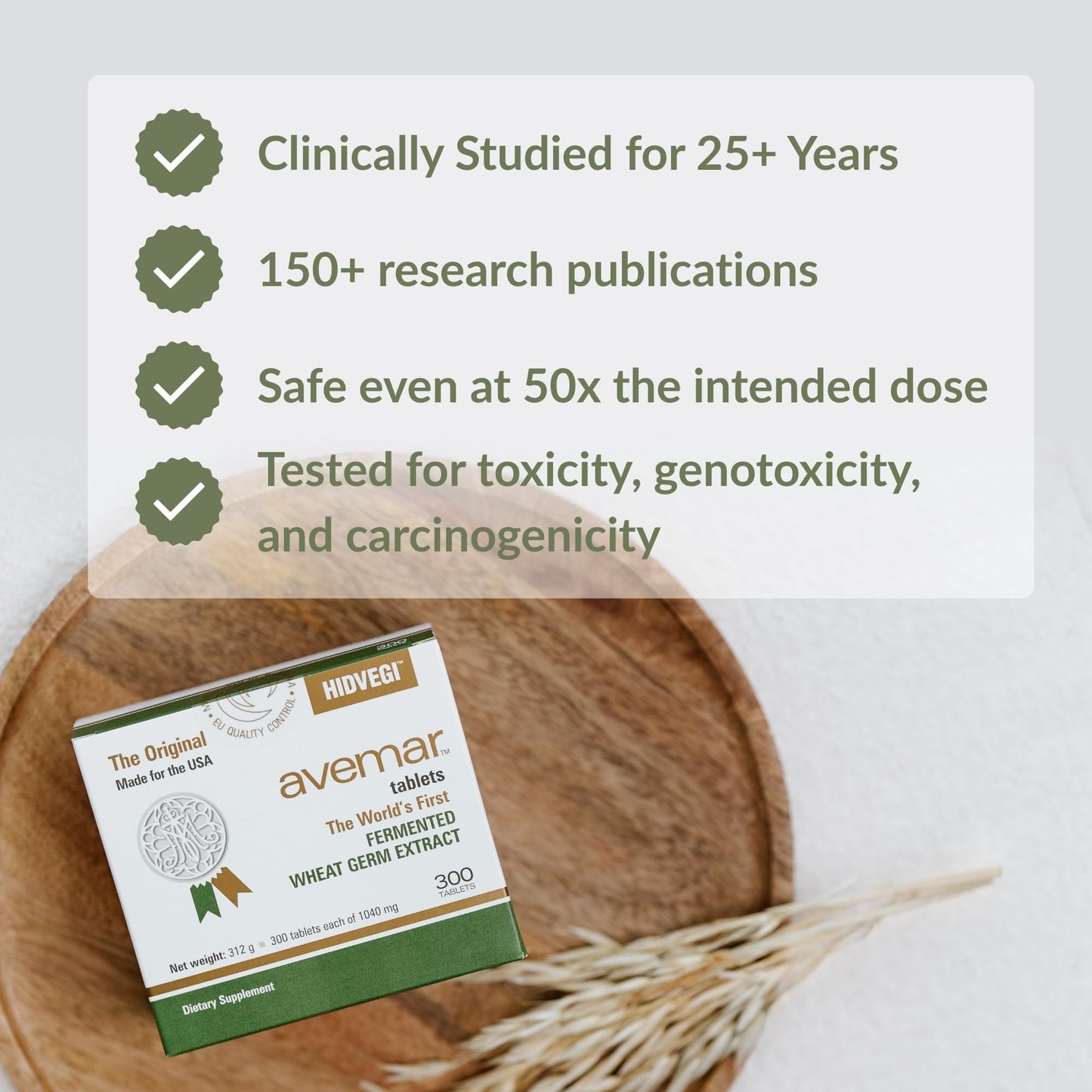 Avemar Fermented Wheat Germ Extract Tablets 300