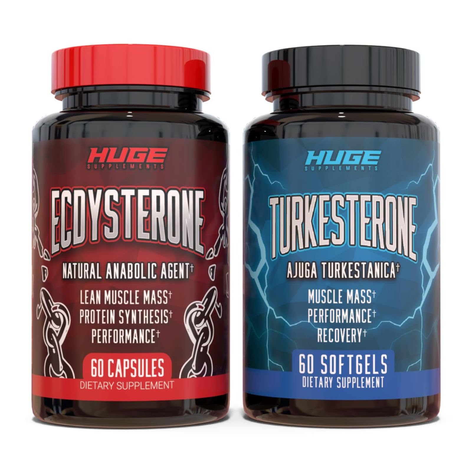 Huge Supplements Turkesterone & Ecdysterone Stack Capsule, 60 Servings