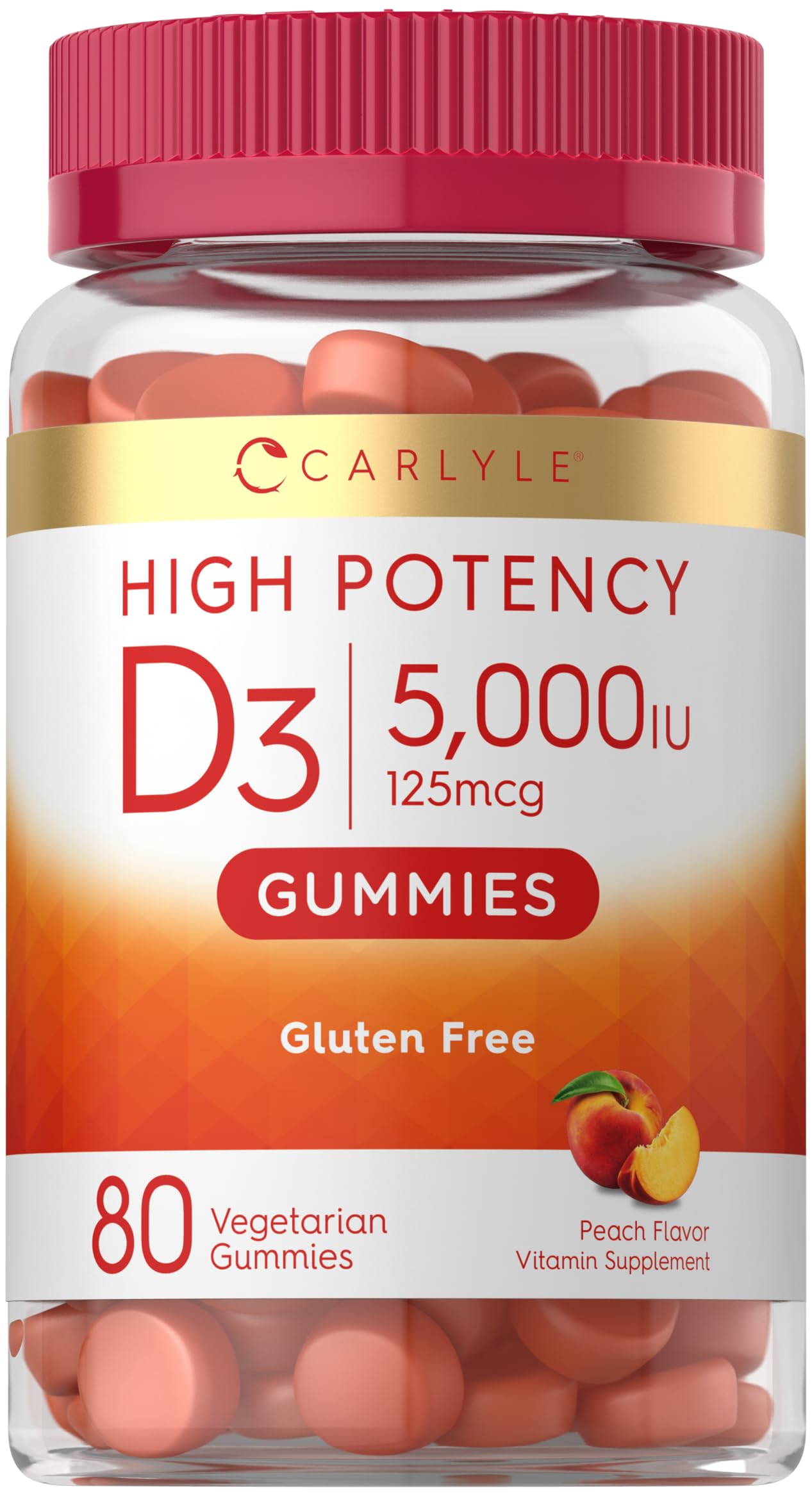 Carlyle Vitamin D3 Gummies 80 Count