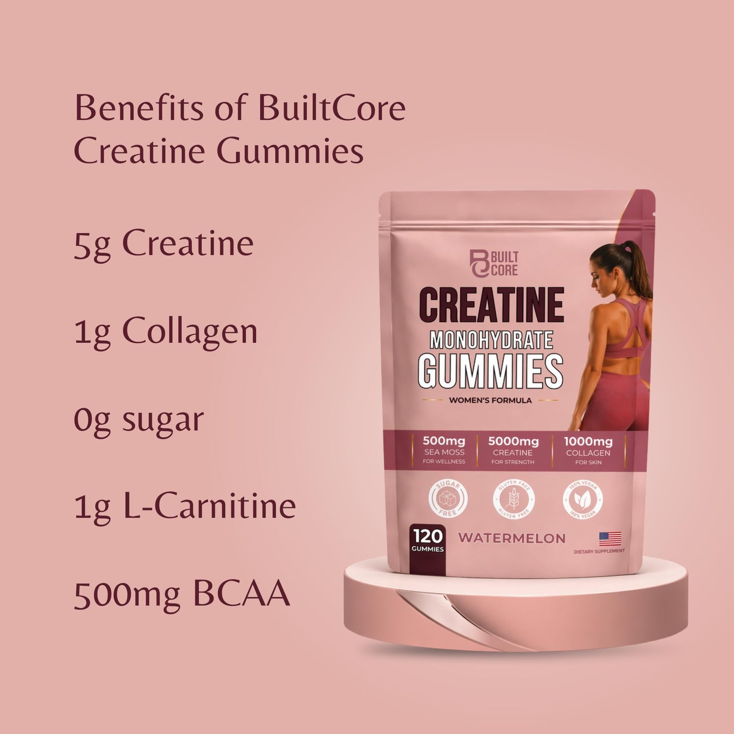 BuiltCore Creatine Gummies Gummy 120
