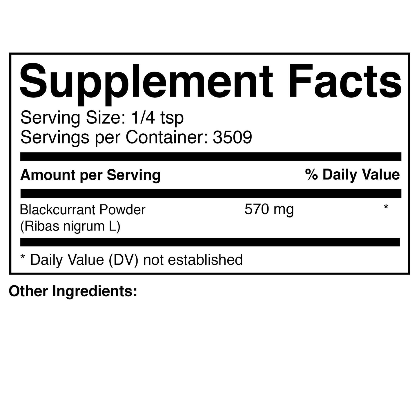 Prescribed For Life Black Currant Fruit Powder 70.55 Ounce