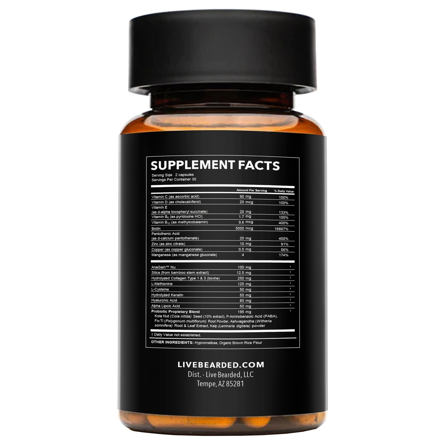 Live Bearded Beard Boost Capsule 60 Count