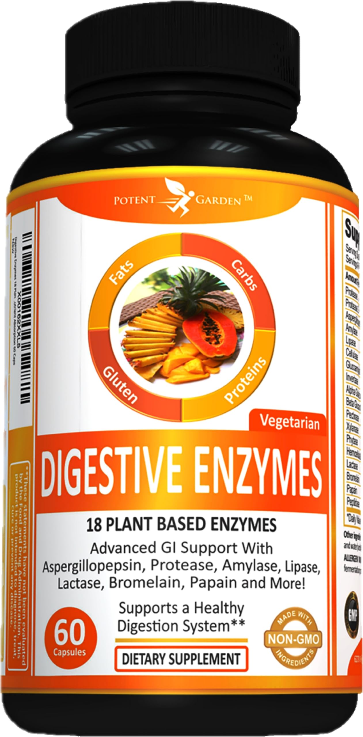 Potent Garden Digestive Enzymes, 60 Capsules