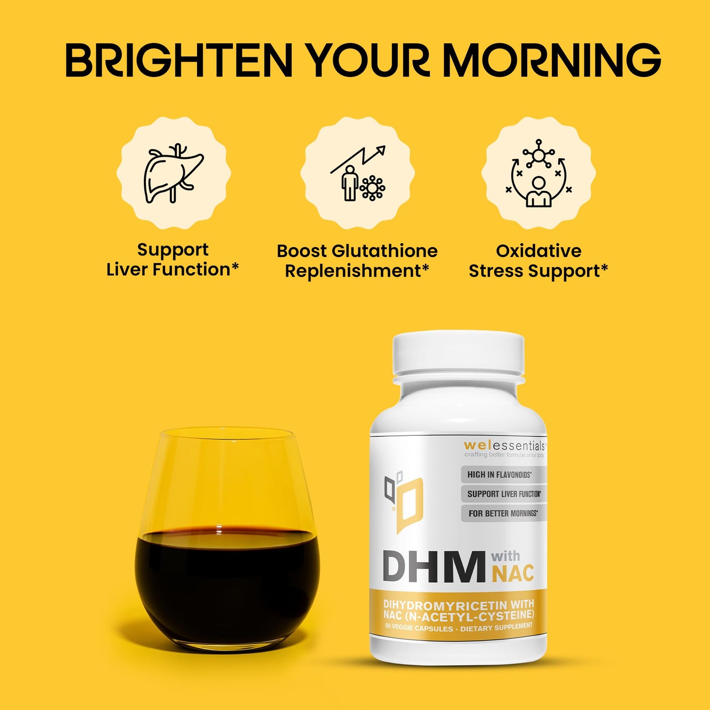 drinkwel WELESSENTIALS DHM with NAC 650mg x 60 Capsules