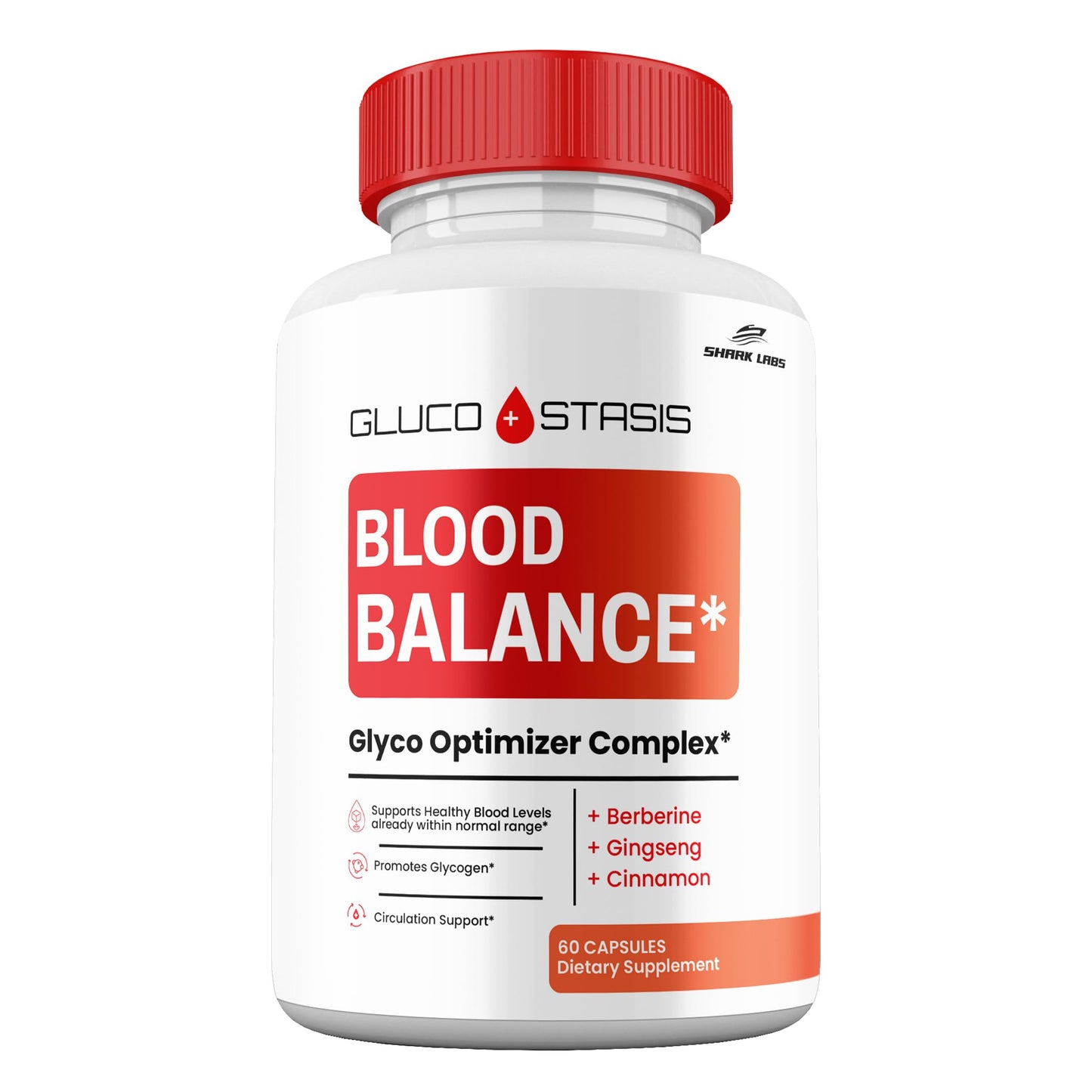 Shark Labs GlucoStasis Capsules, 60 Count