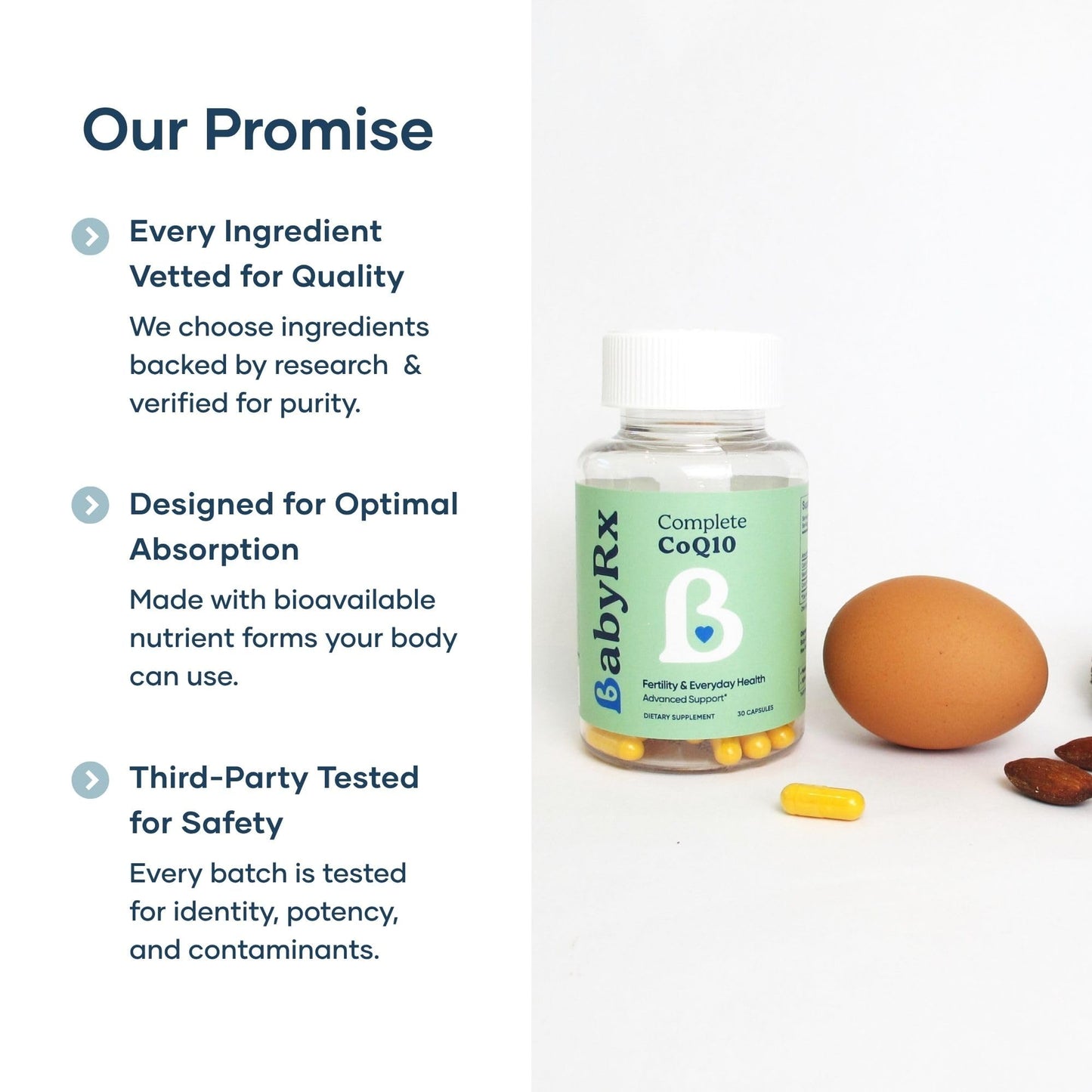 BabyRx Complete CoQ10 200mg with Selenium & Calcium Gummy, 30 Count