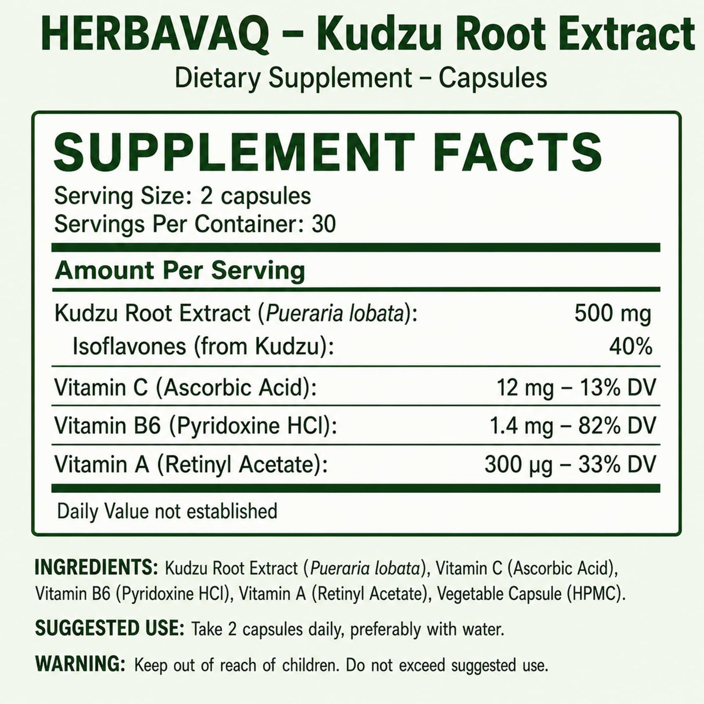 Tanrewsis Herbavaq Kudzu Capsule, 1 Count
