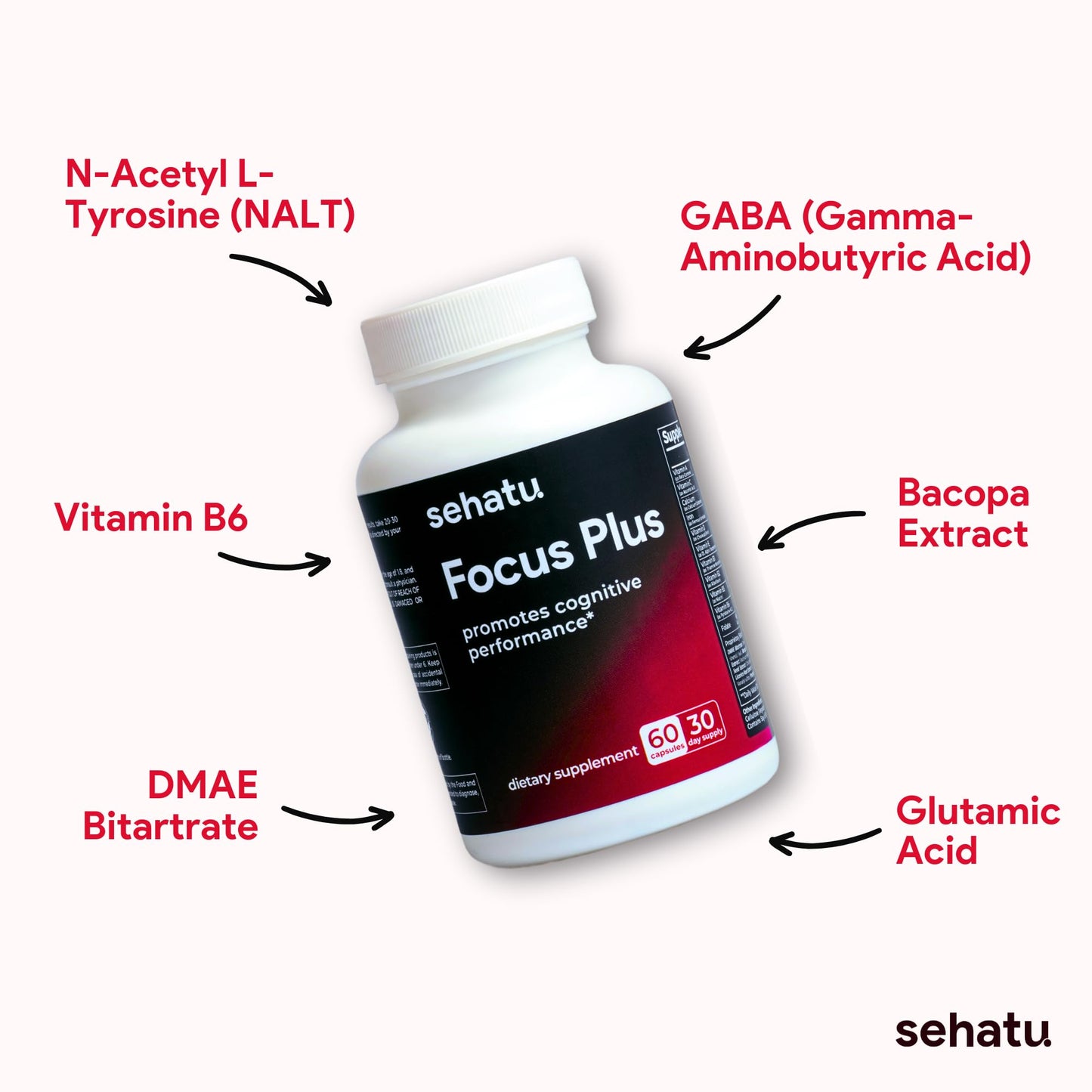 SEHATU Focus Plus Cognitive Performance Enhancer Capsule 60 Count