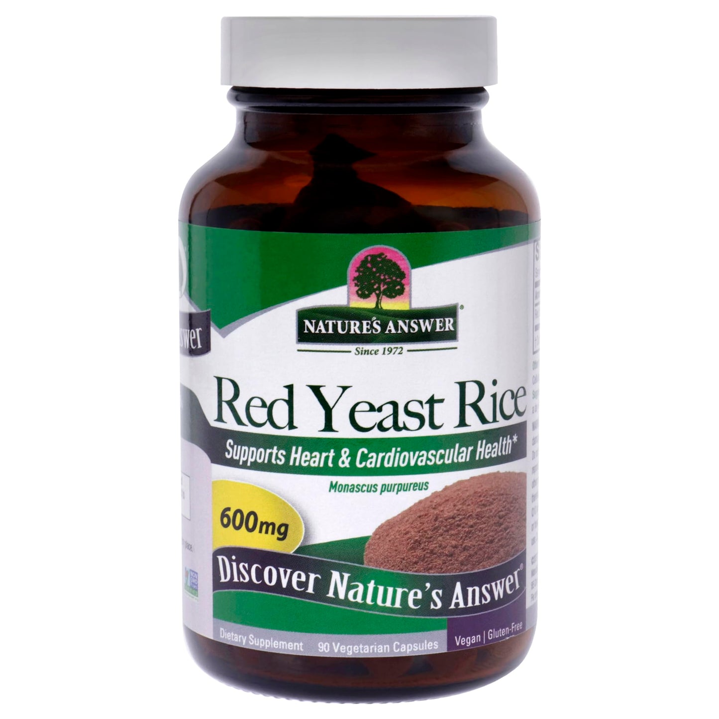 Nature's Answer Red Yeast Rice Vegetarian Capsules, 90 Count