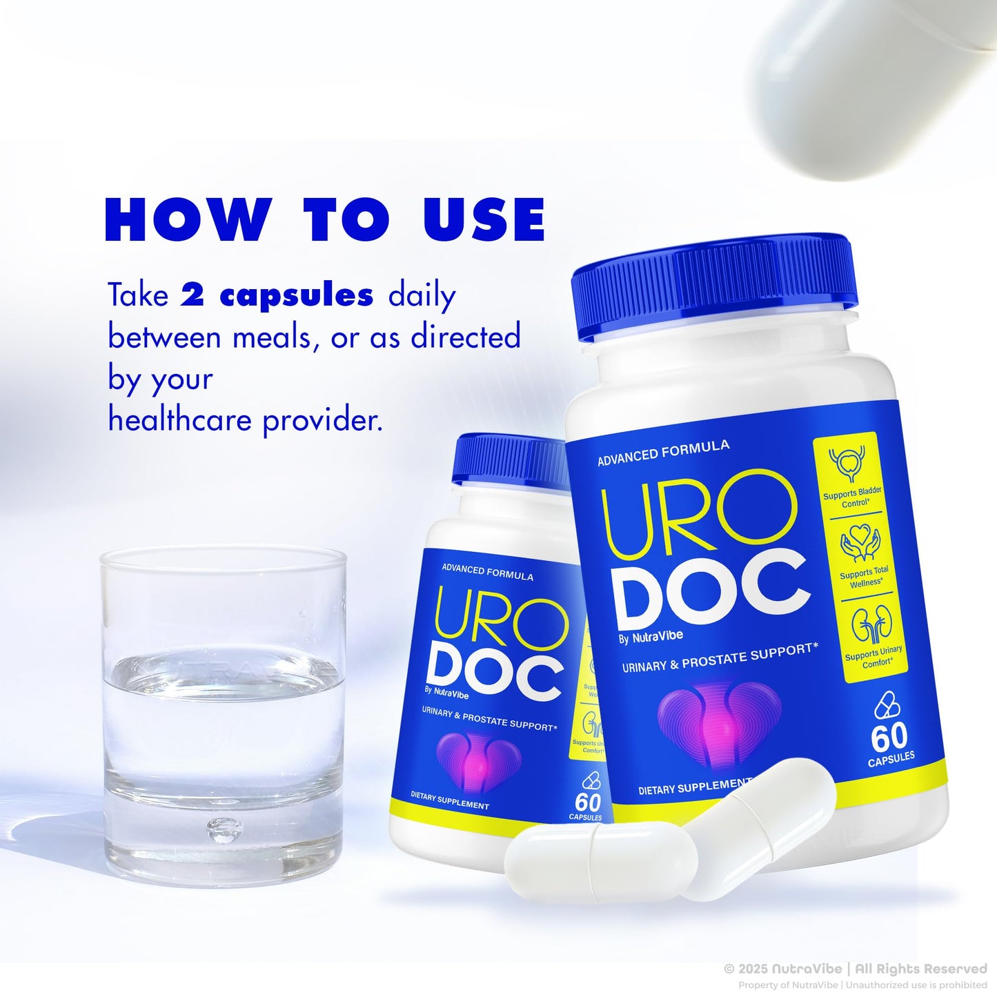 NutraVibe Uro Doc Prostate Support Capsules, 180 Capsules