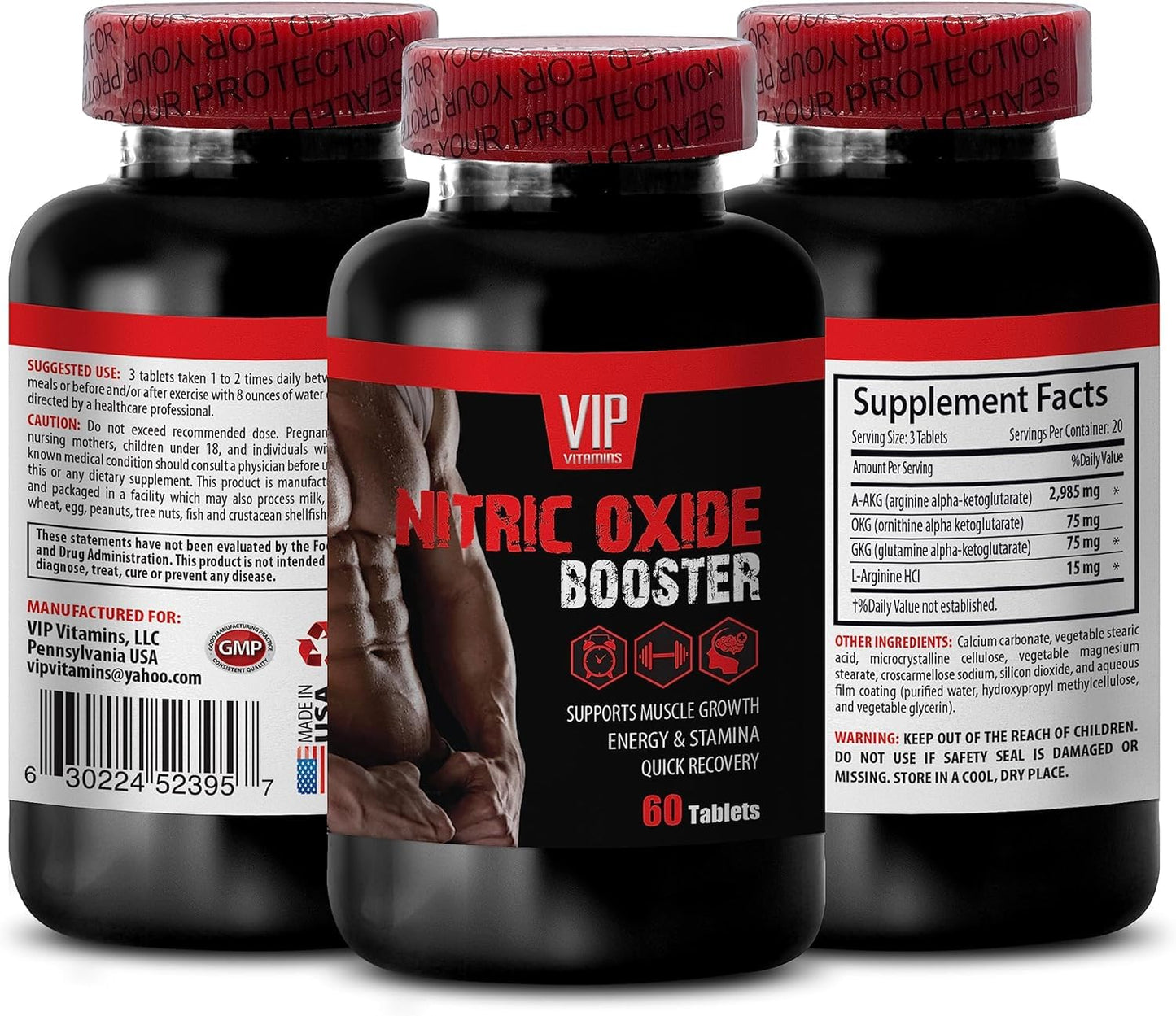 SKIN CARE SOLUTIONS Nitric Oxide Supplement 60 Tablets