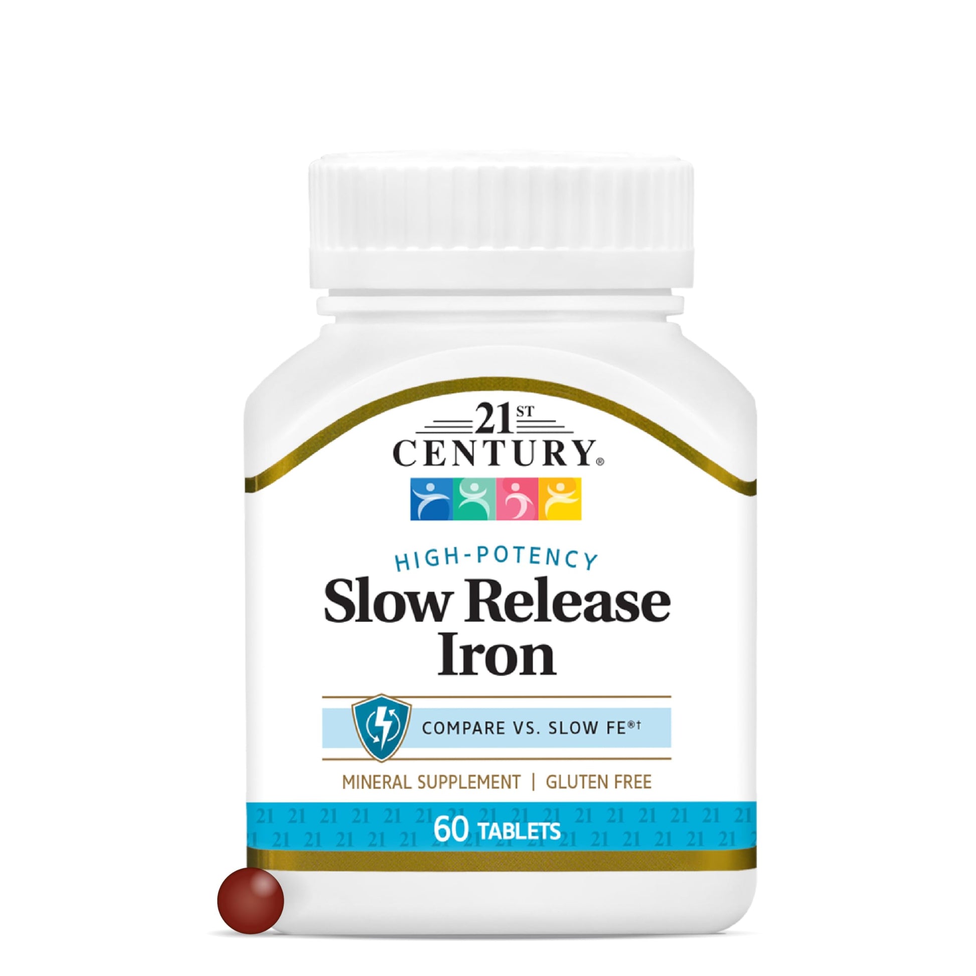 21st Century Slow Release Iron Tablets 60 Count