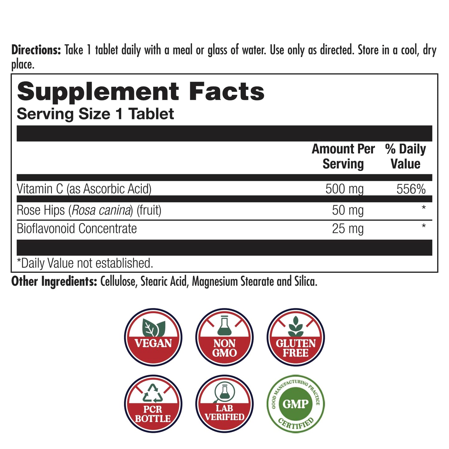 KAL C 500+ Sustained Release Tablets 100 Count