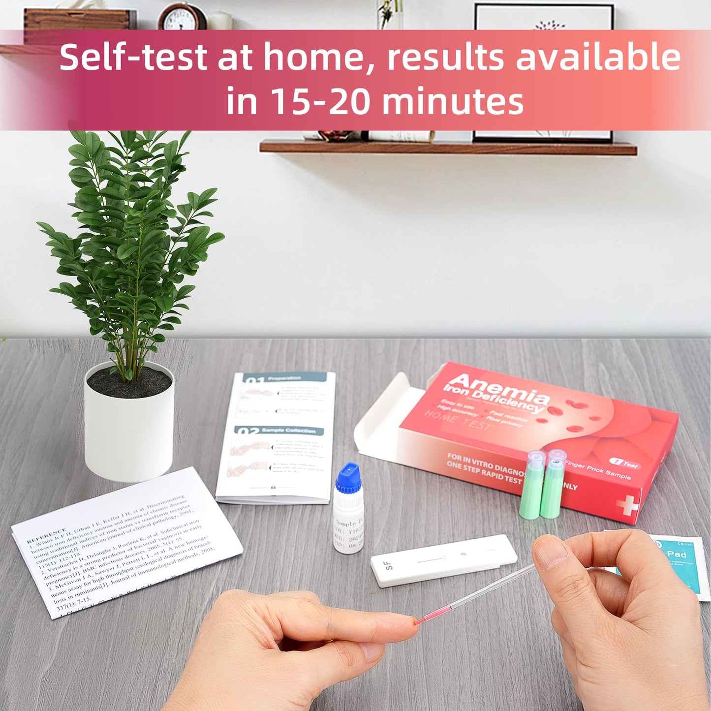 Kueysing Iron Deficiency Test Kit Tablet, 1 Count