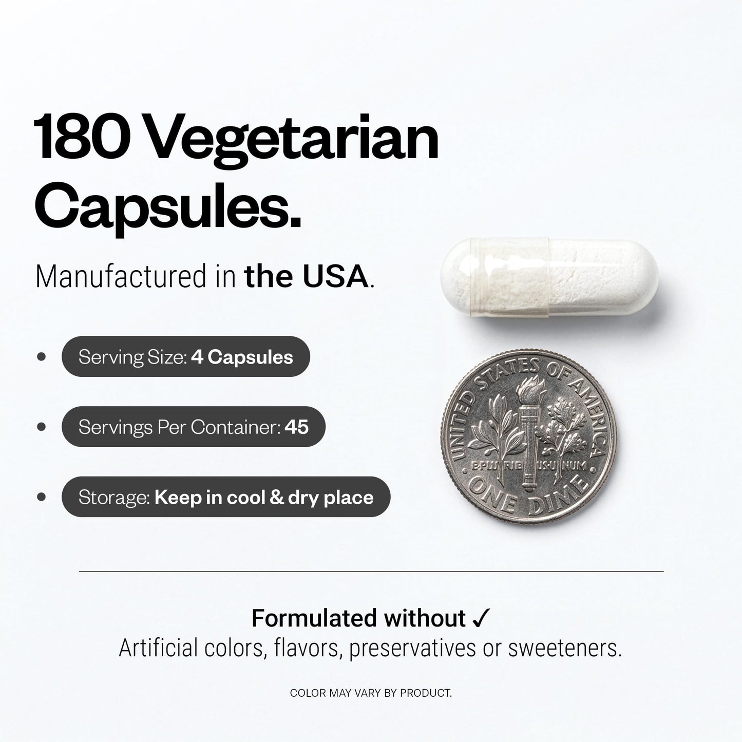 Supersmart EDTA 1000mg per Day Calcium Disodium EDTA Capsule, 180 Capsules