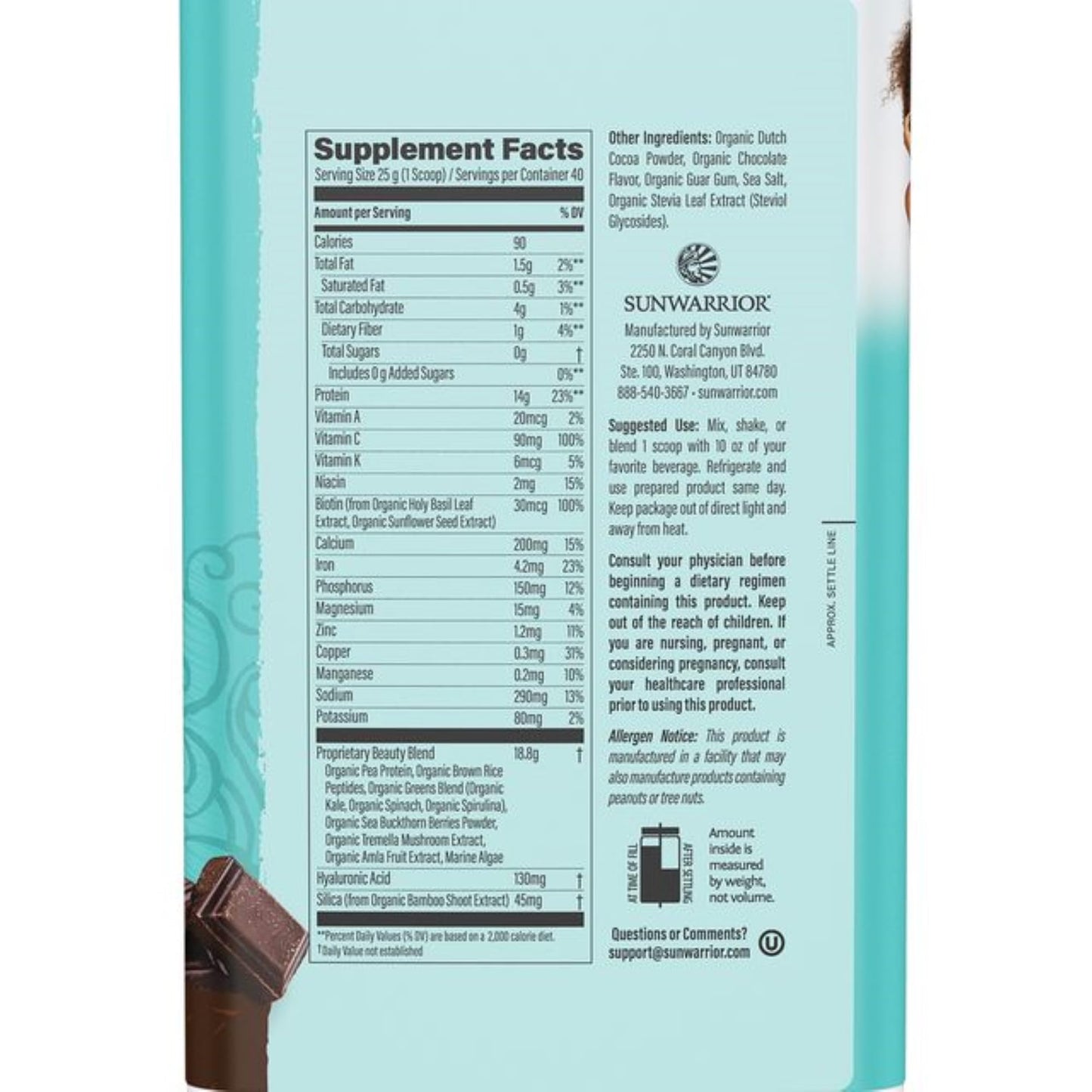 Sunwarrior Plant-Based Collagen Building Powder, 61.6