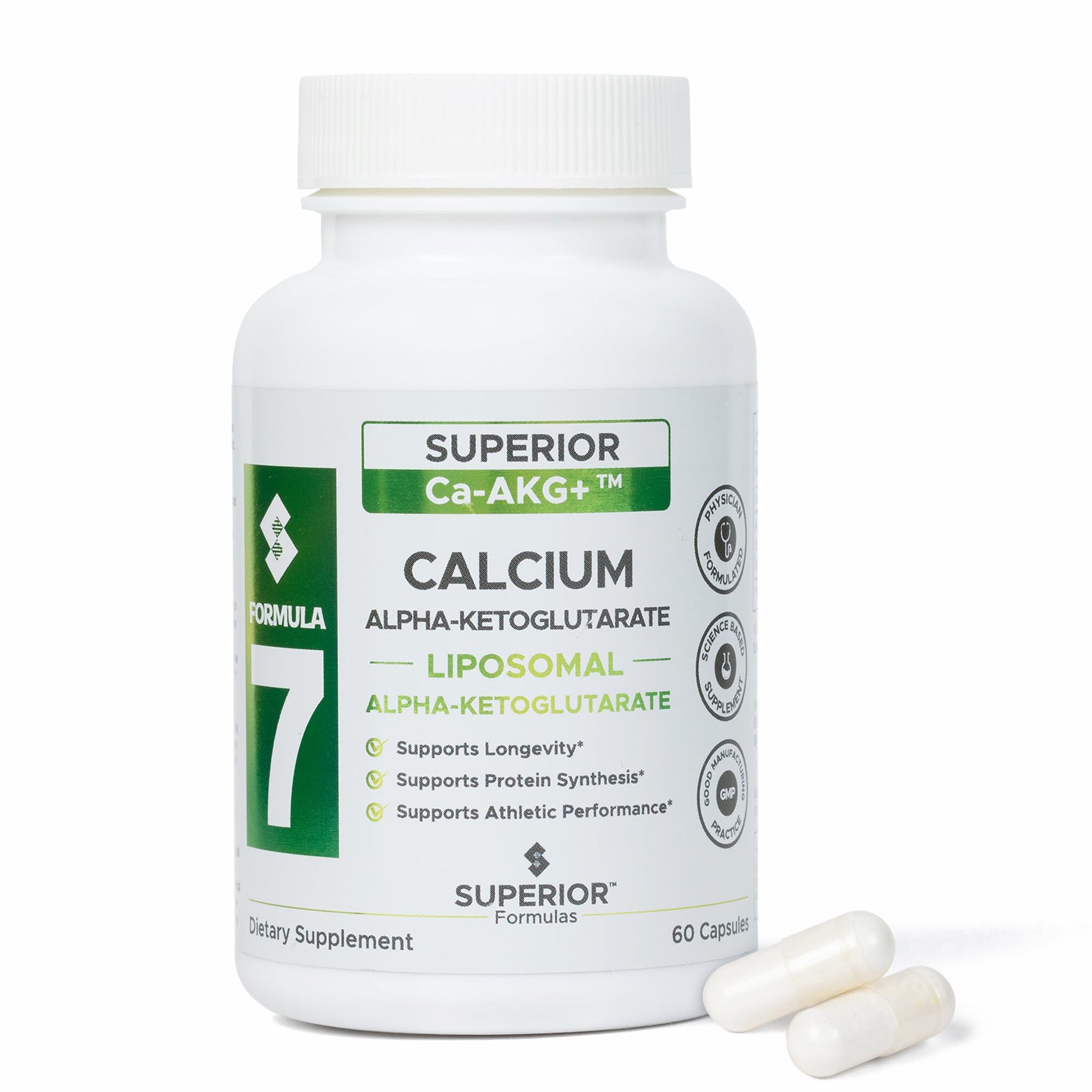 Superior Formulas LLC Liposomal Alpha-Ketoglutarate (AKG) 1100 mg – 60 Vegetarian Capsules