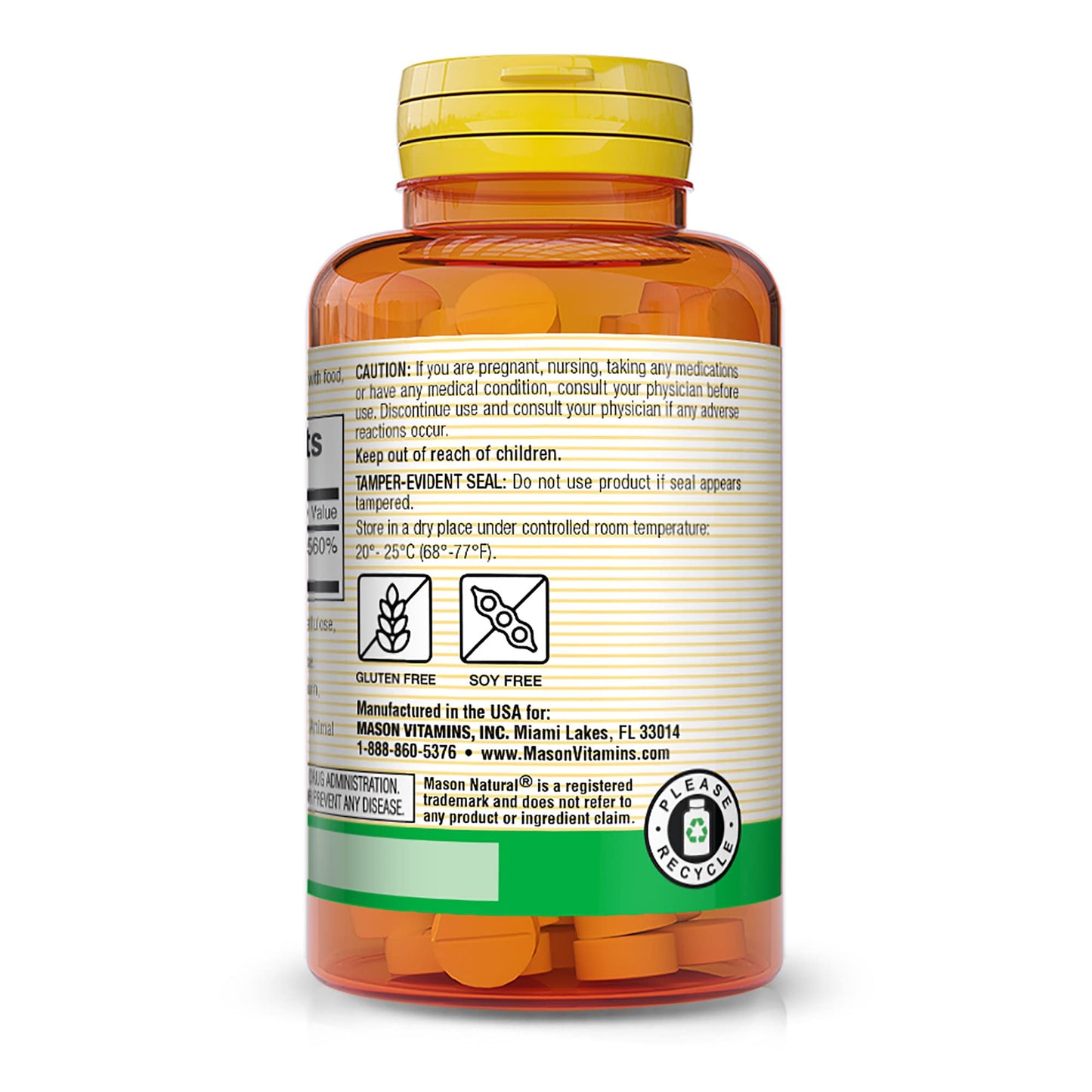 MASON NATURAL Vitamin C 500 mg Tablet, 100 Tablets