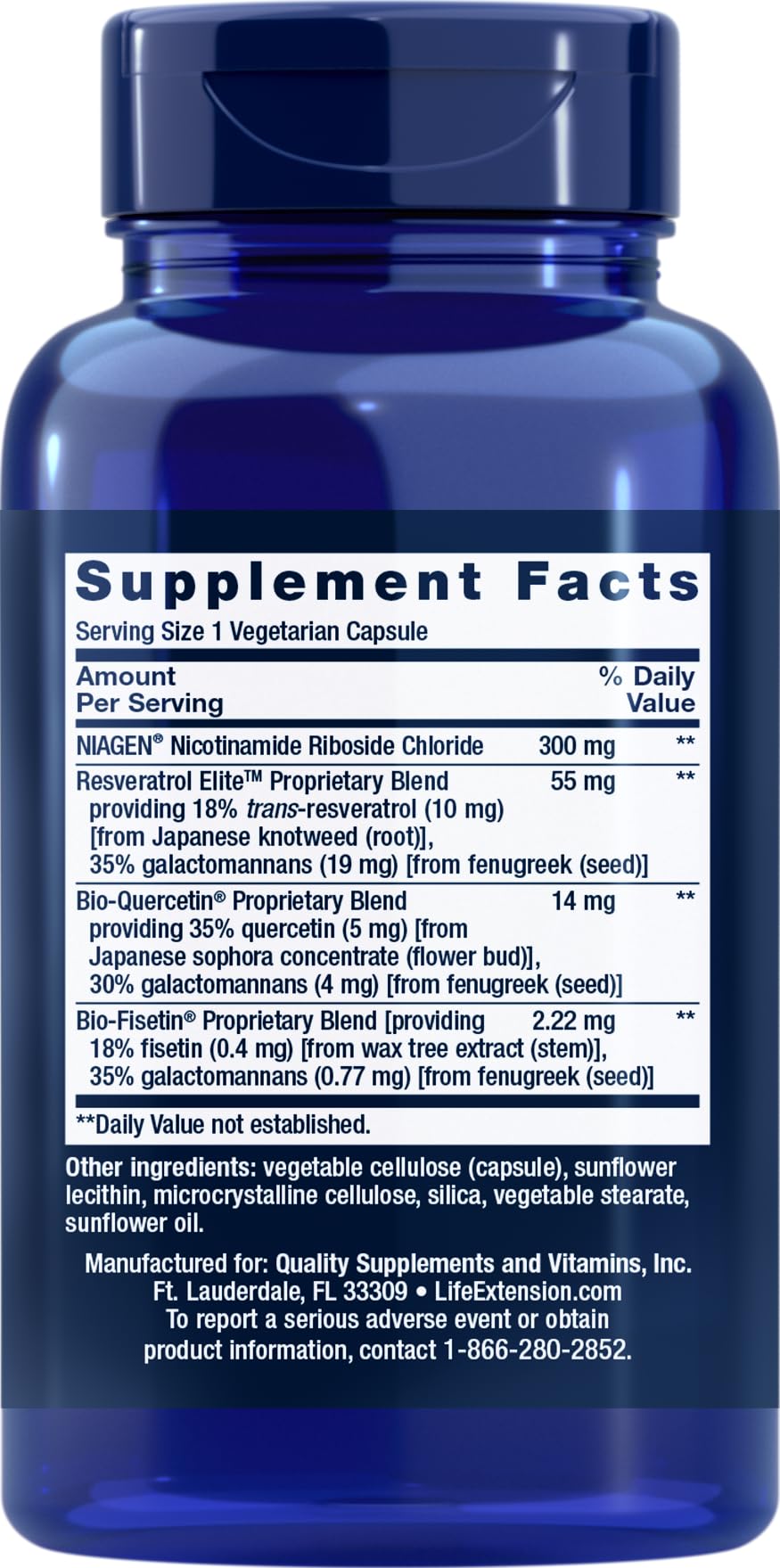 Life Extension NAD+ Cell Regenerator and Resveratrol Elite 90 Capsules