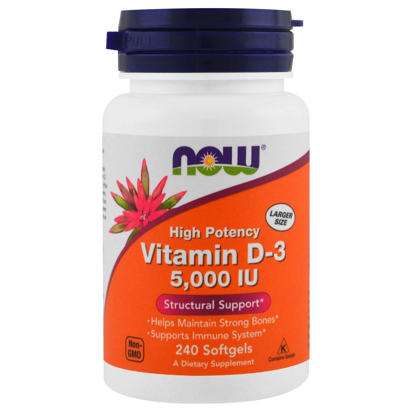 NOW Foods Vitamin D-3 5000 IU Softgels, 720 Count