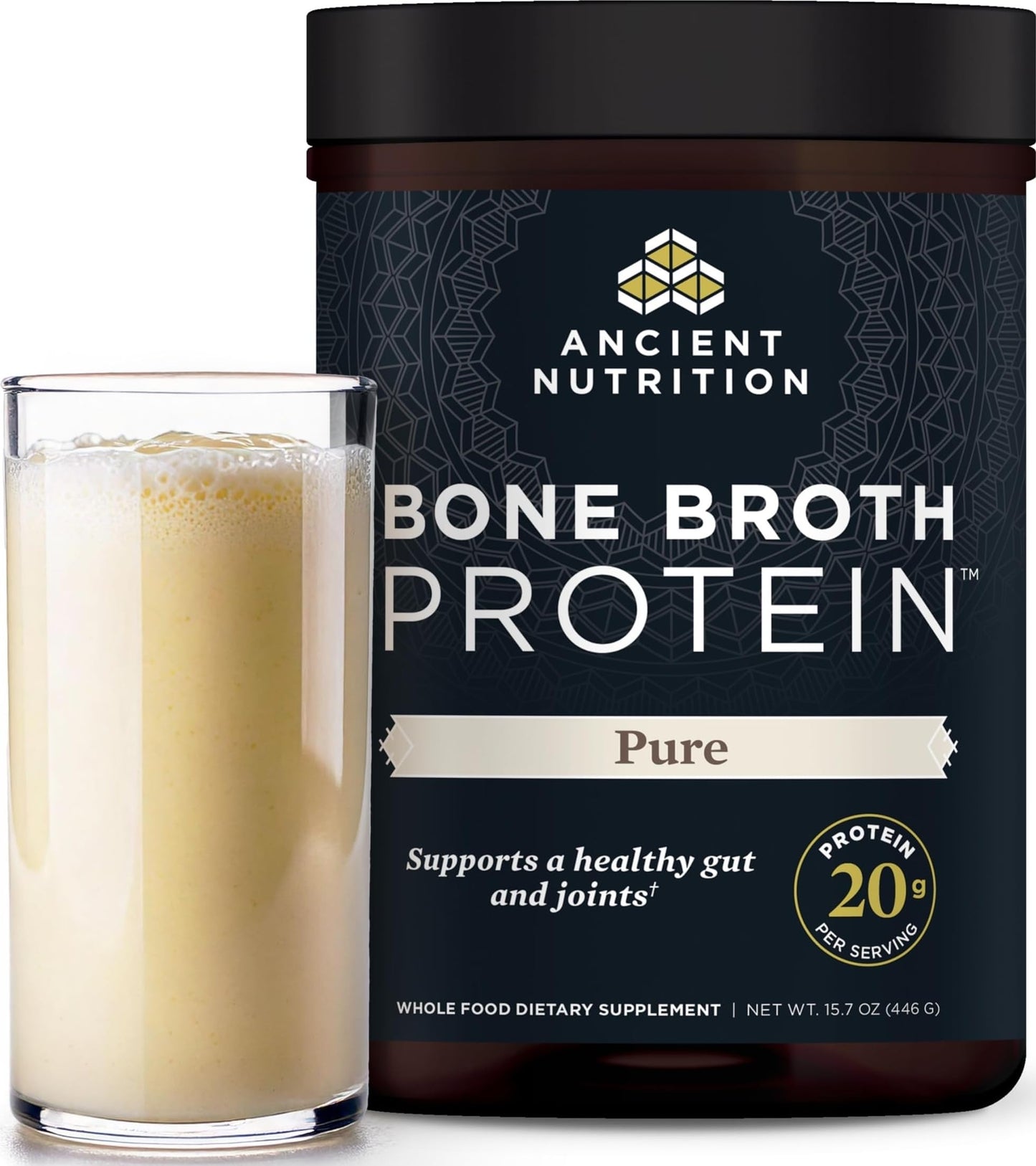 Ancient Nutrition Grass Fed Bone Broth Protein Powder 15.7