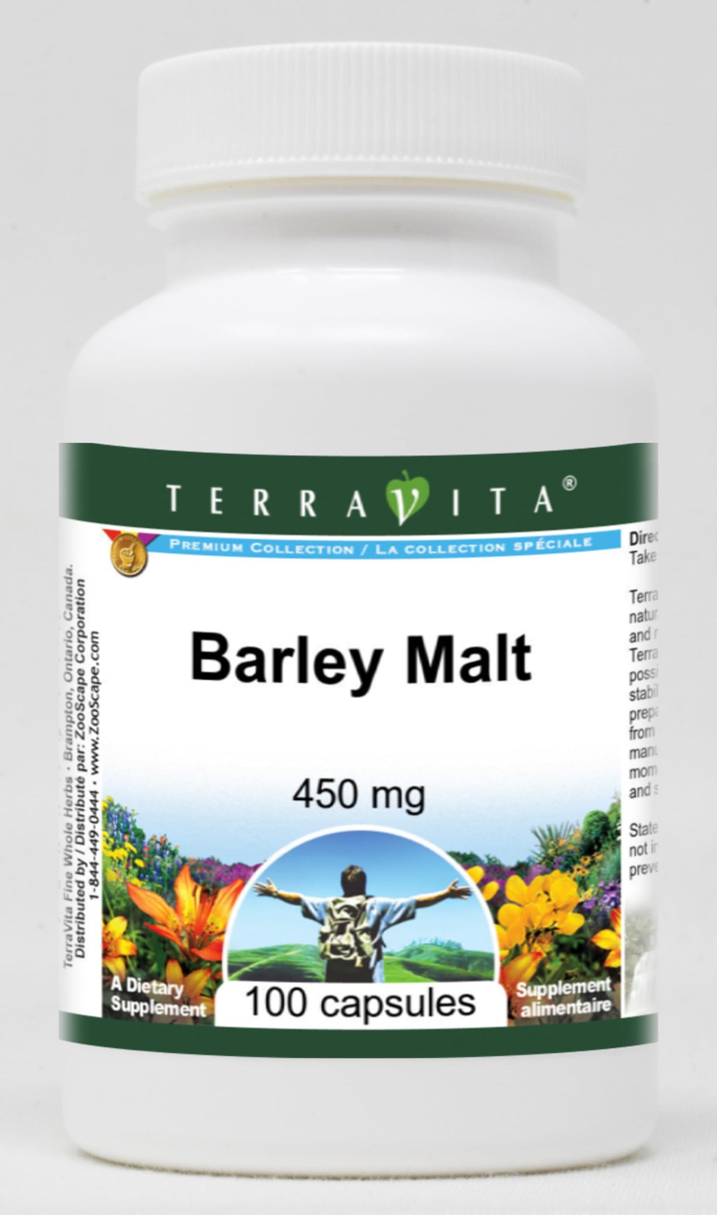 Terravita Barley Malt 450 mg Capsule, 100 Count