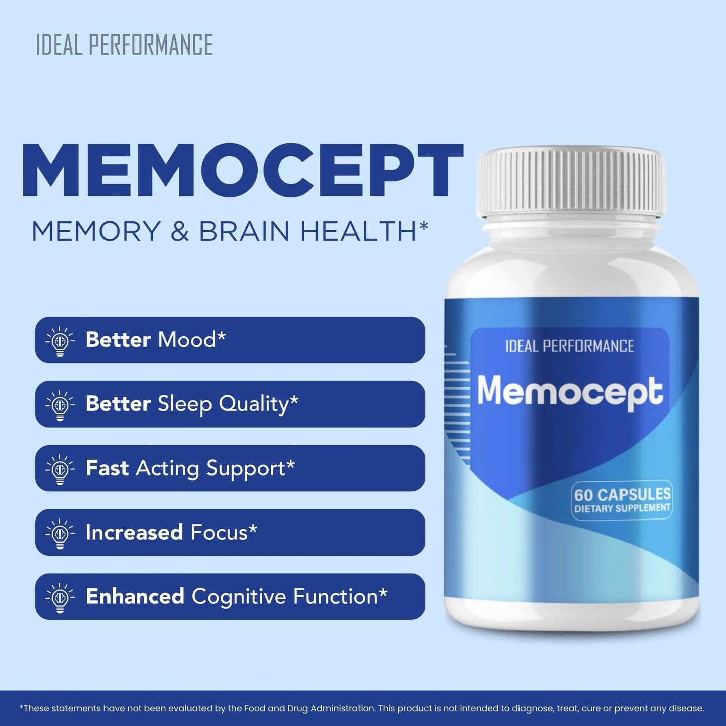 IDEAL PERFORMANCE Memocept Capsules, 60 Count
