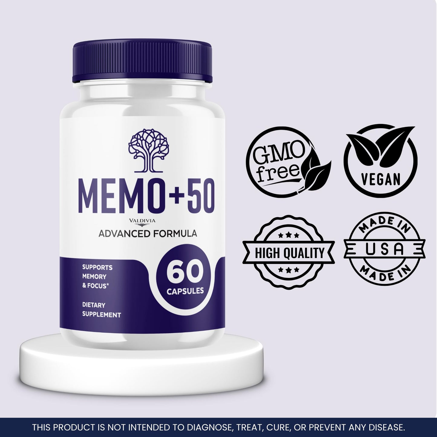 Valdivia Memo+50 Capsules 60 Count