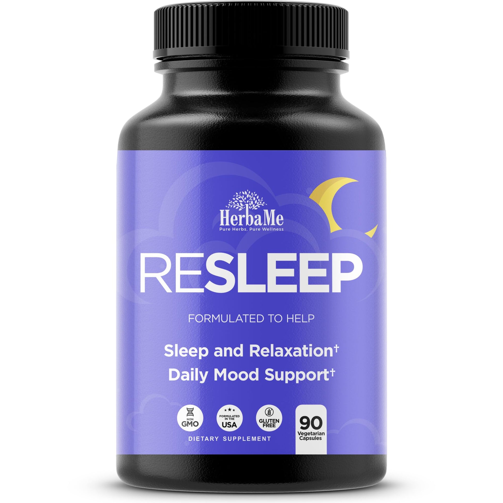 HerbaMe Melatonin Free Sleep Aid Capsule, 90 Capsules