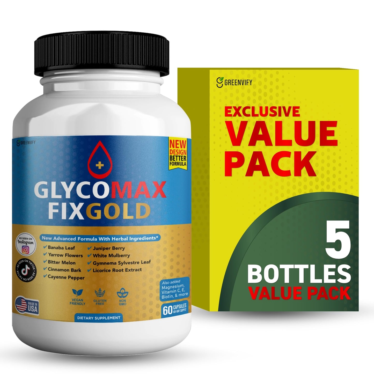 Glyco Max Fix Gold All Natural Formula Capsule 300 Count
