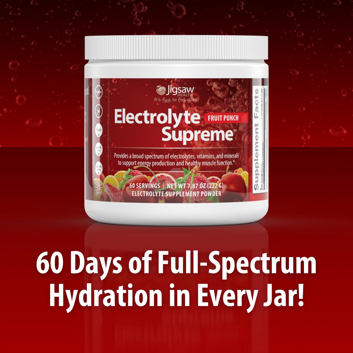 Jigsaw Health Electrolyte Supreme Powder, 60 Servings