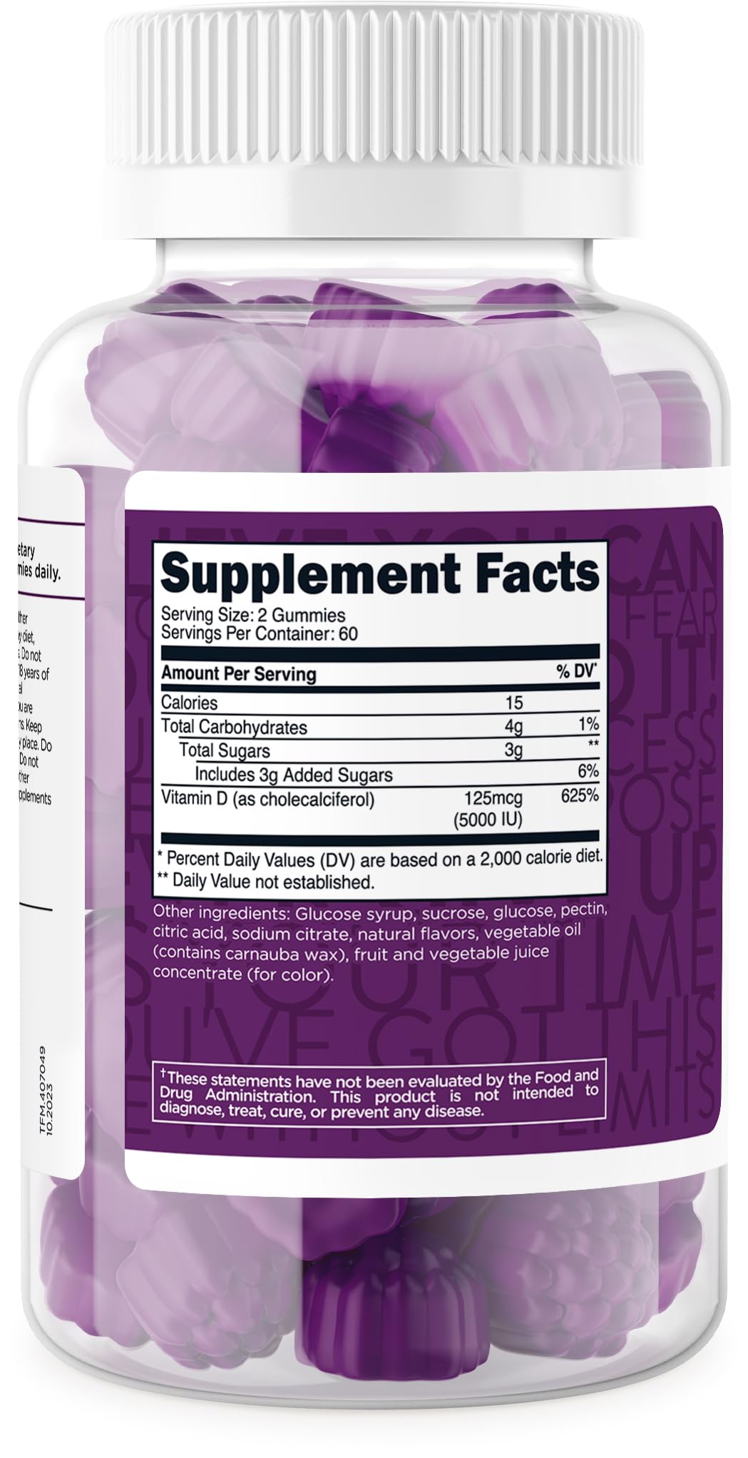 TransformHQ Vitamin D3 Gummies 5000 IU, 120 Count
