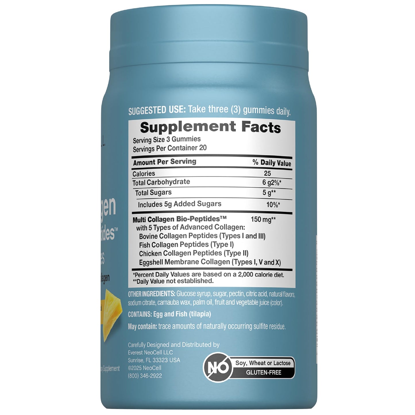 NeoCell Multi Collagen Bio-Peptides Gummies 60 Count