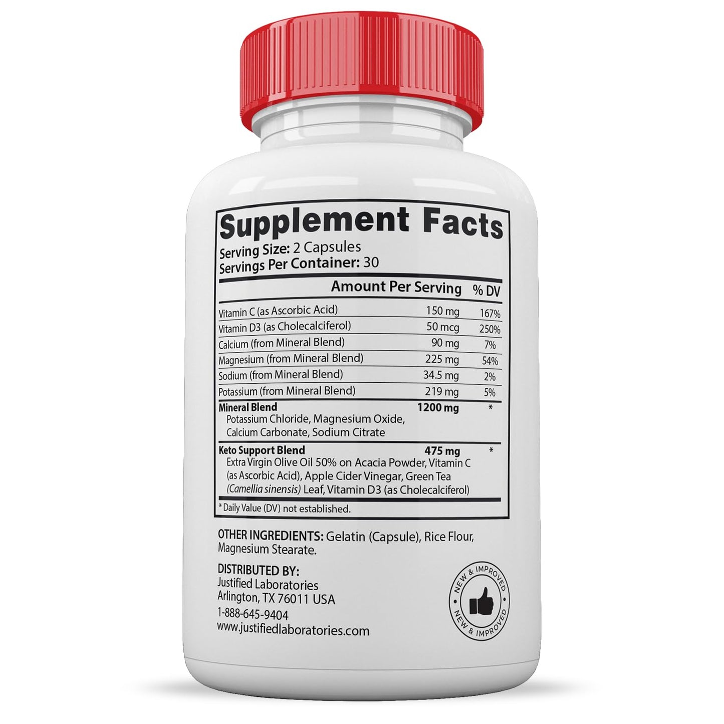 Justified Laboratories Blast Off Keto ACV Extreme Capsules, 60 Count