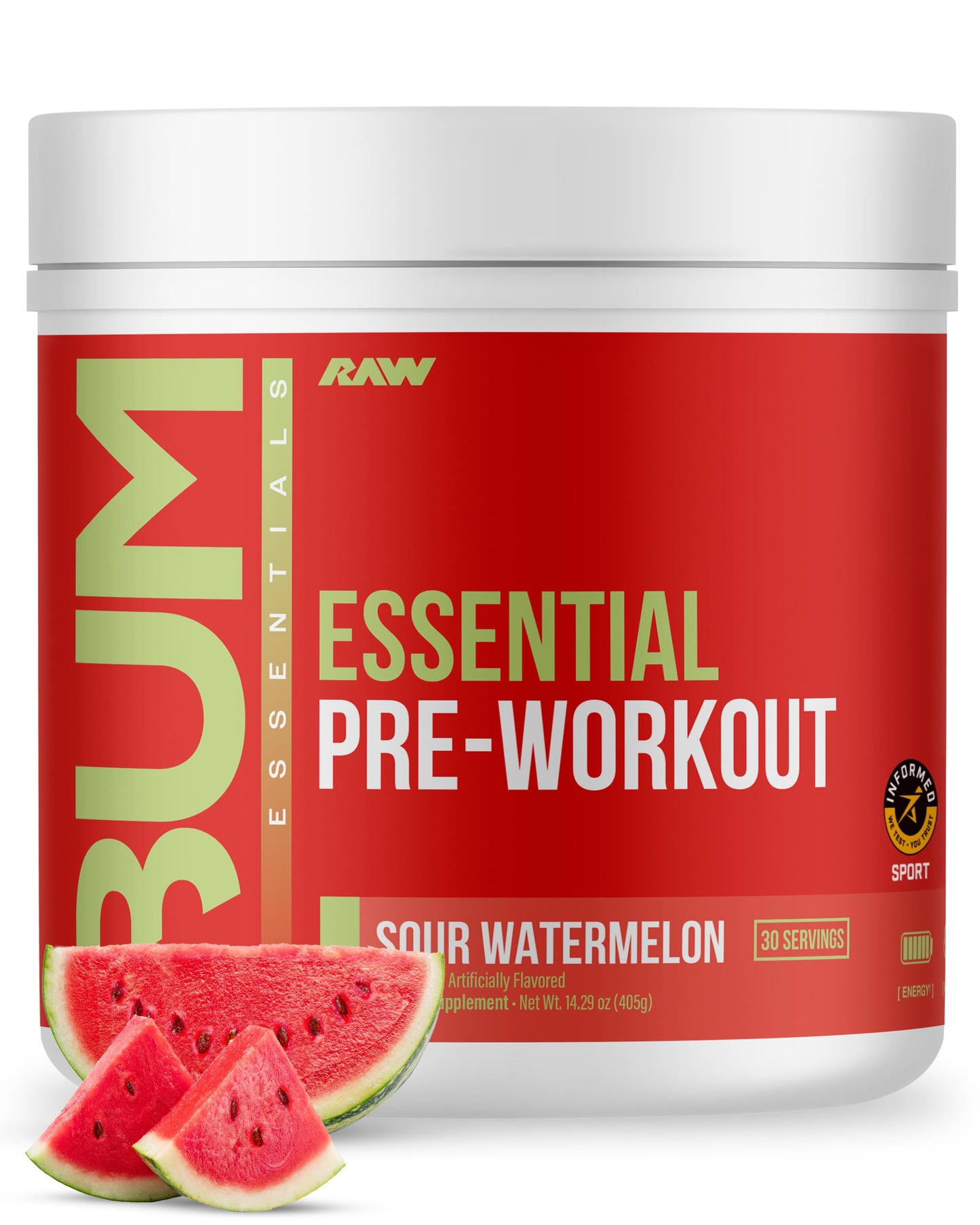 RAW Essential Pre-Workout Powder 14.29 Ounce