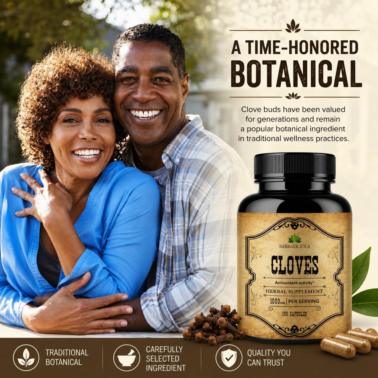 HERBALICIOUS Cloves Capsules 100 Count