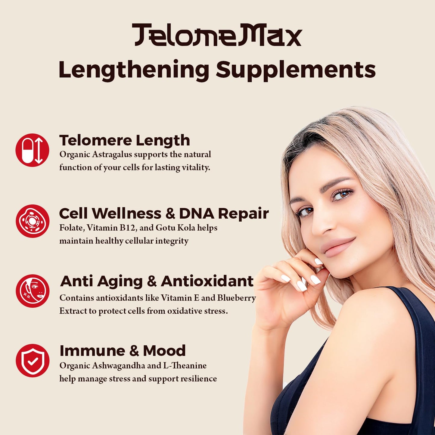 Orinthalixium Telomere Lengthening Supplements 120 Capsules