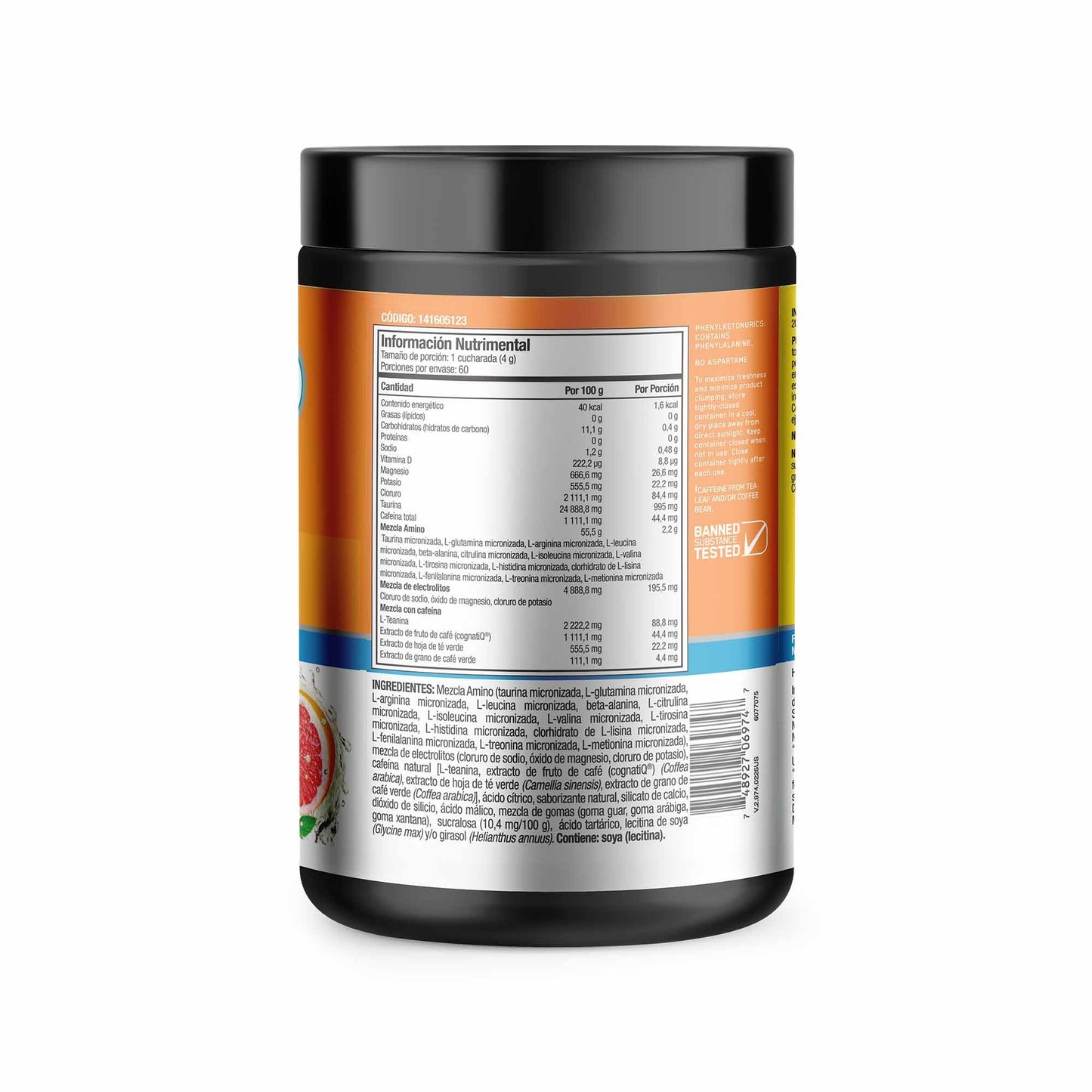 Optimum Nutrition Amino Energy Powder Plus Focus, with BCAA, Electrolytes, and Caffeine, Sunkissed Citrus, 9.5 Ounce