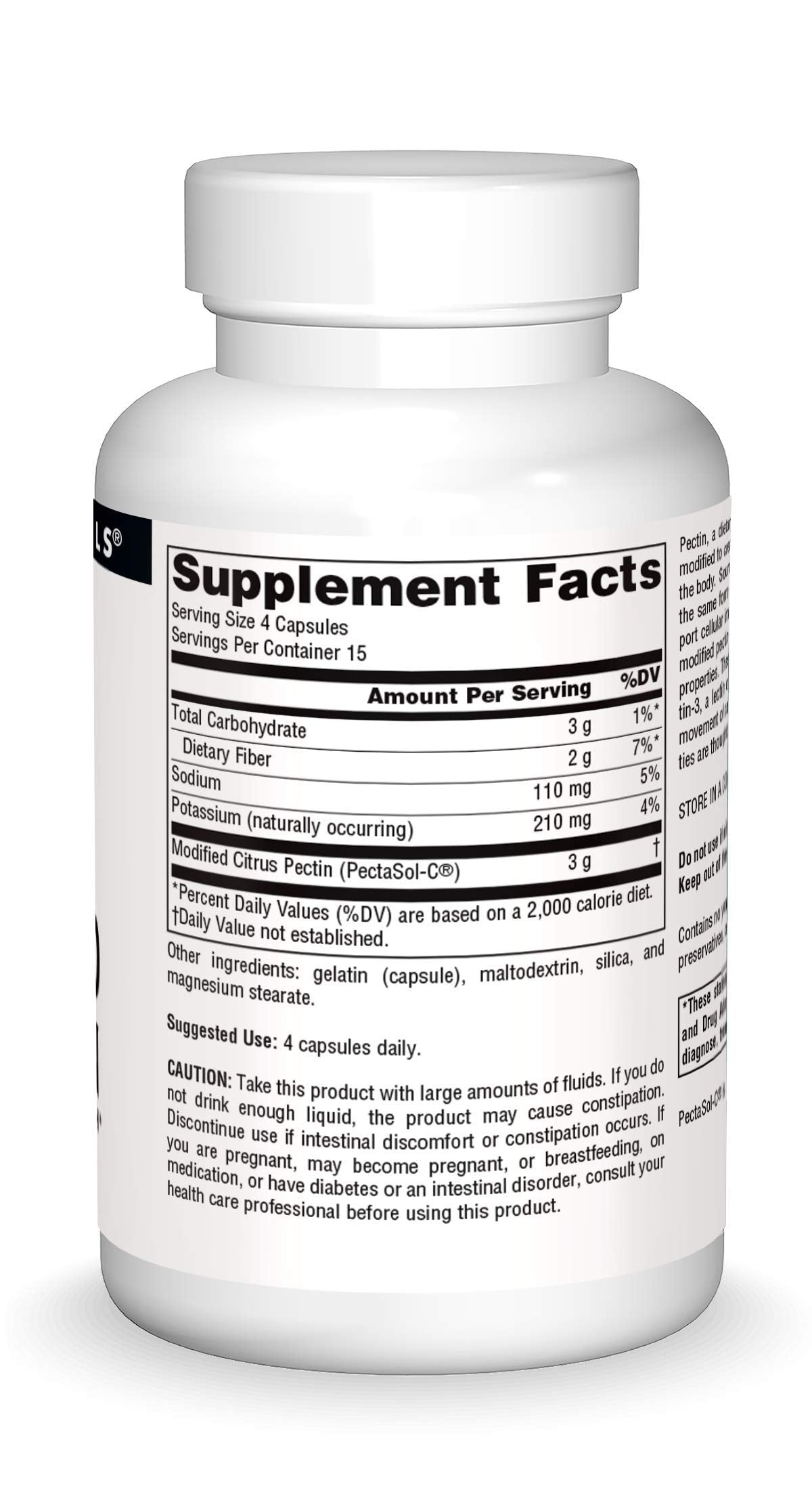 Source Naturals PectImmune Modified Citrus Pectin 750mg Capsules, 60 Count