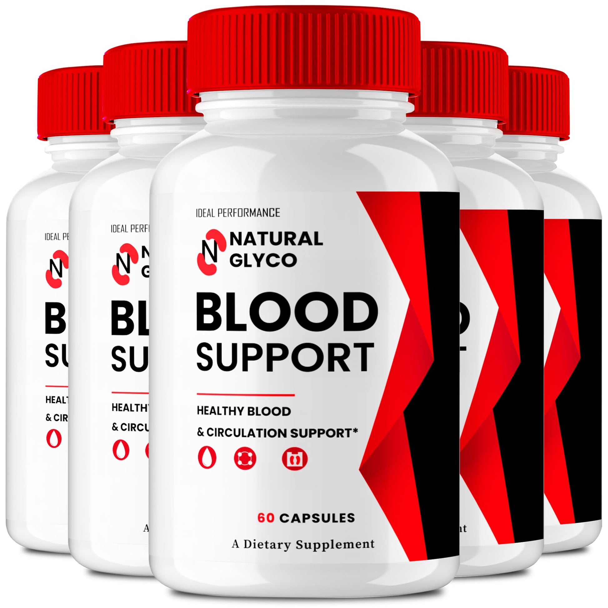 IDEAL PERFORMANCE Natural Glyco Blood Support Advanced Blood Formula Capsules, 300 Capsules