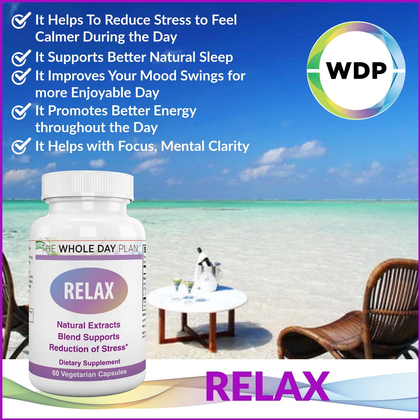 Spectra Vitamins Relax - Support Supplement, 60 Capsules